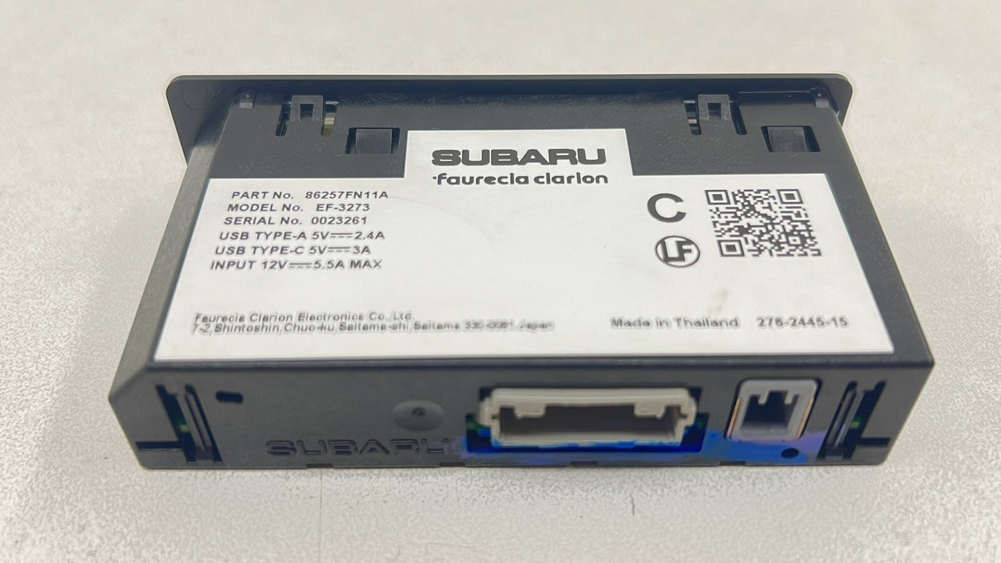 24-25 SUBARU CROSSTREK AUXILIARY AUX USB JACK INPUT PORT 86257FN11A OEM