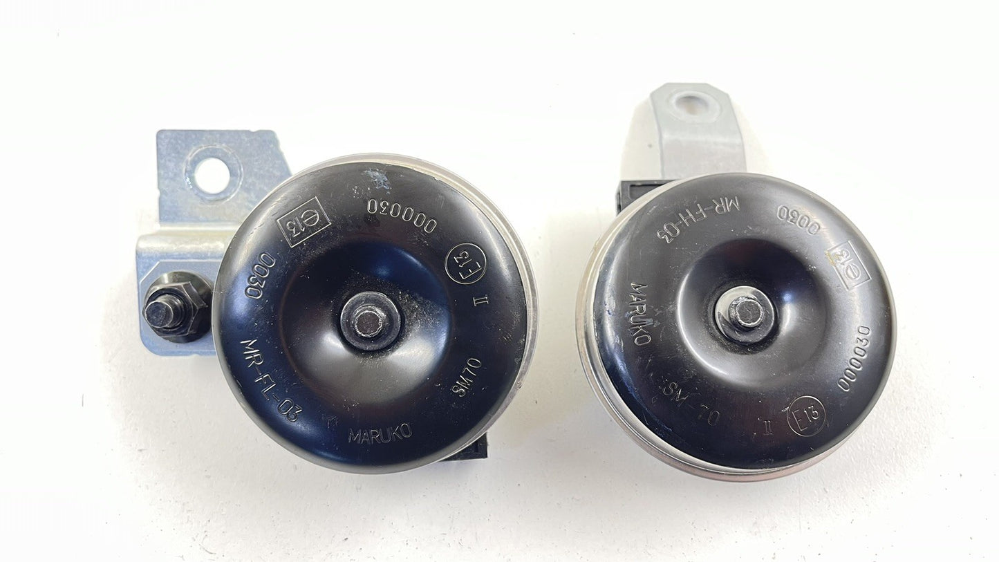 22-23 SUBARU WRX LOW HIGH NOTE PITCH TONE HORN SIREN ALARM SIGNAL PAIR OEM