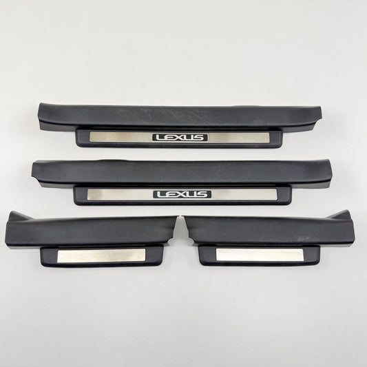 08-14 Lexus IS F Front & Rear Door Step Sill Scuff Plate Trim Panel Set OEM