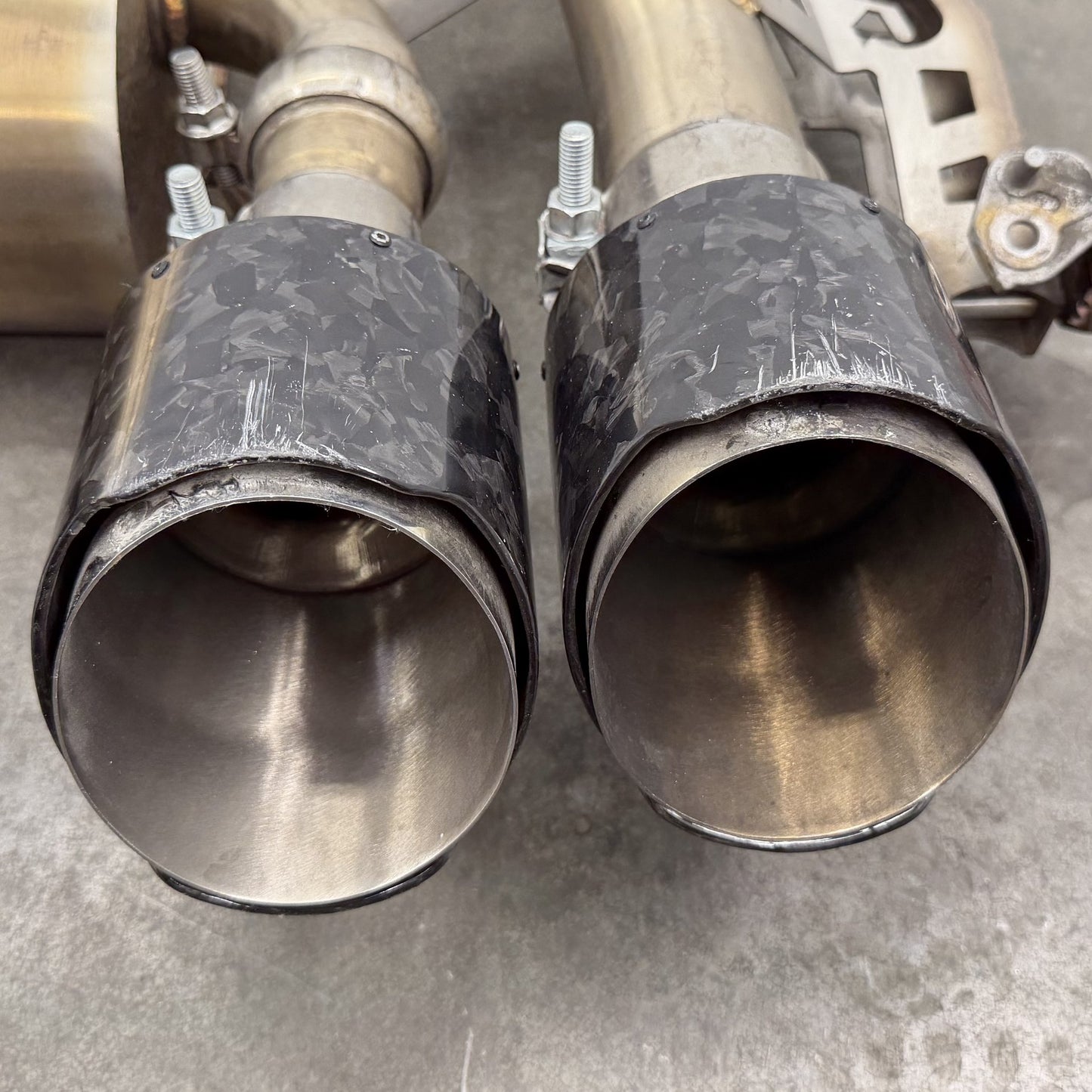 BMW M3 M4 G80 G82 Yonristic Vanta Edition Valved Catback Exhaust Carbon Tips