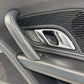 17-23 Audi R8 Interior Door Panel Cover Trim Pair Black W/ Blue Stitching OEM