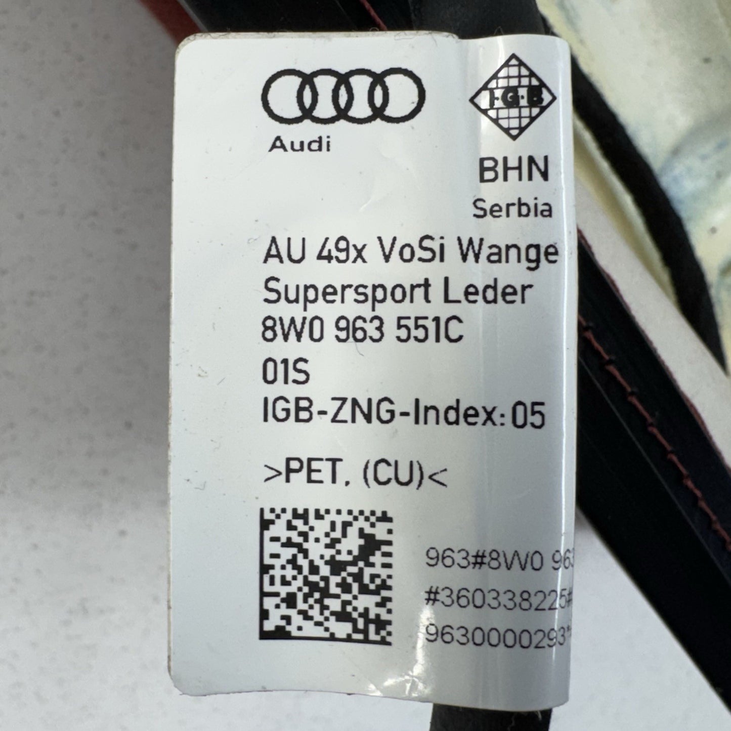 18-24 Audi S4 S5 Driver Left Front Sport Seat Lower Cushion Magma Red OEM