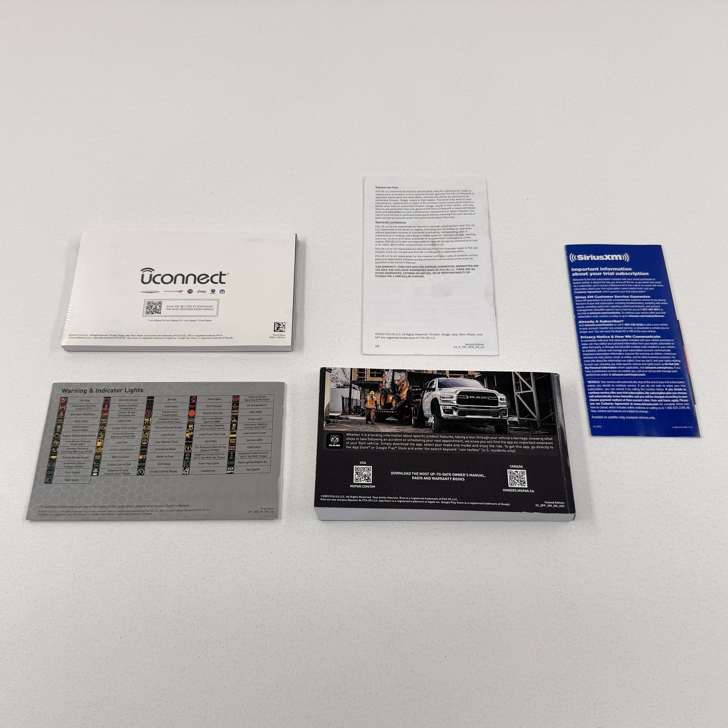 2023 Ram 3500 4500 5500 Chassis Cab Vehicle Operator Owner's Manual Set OEM