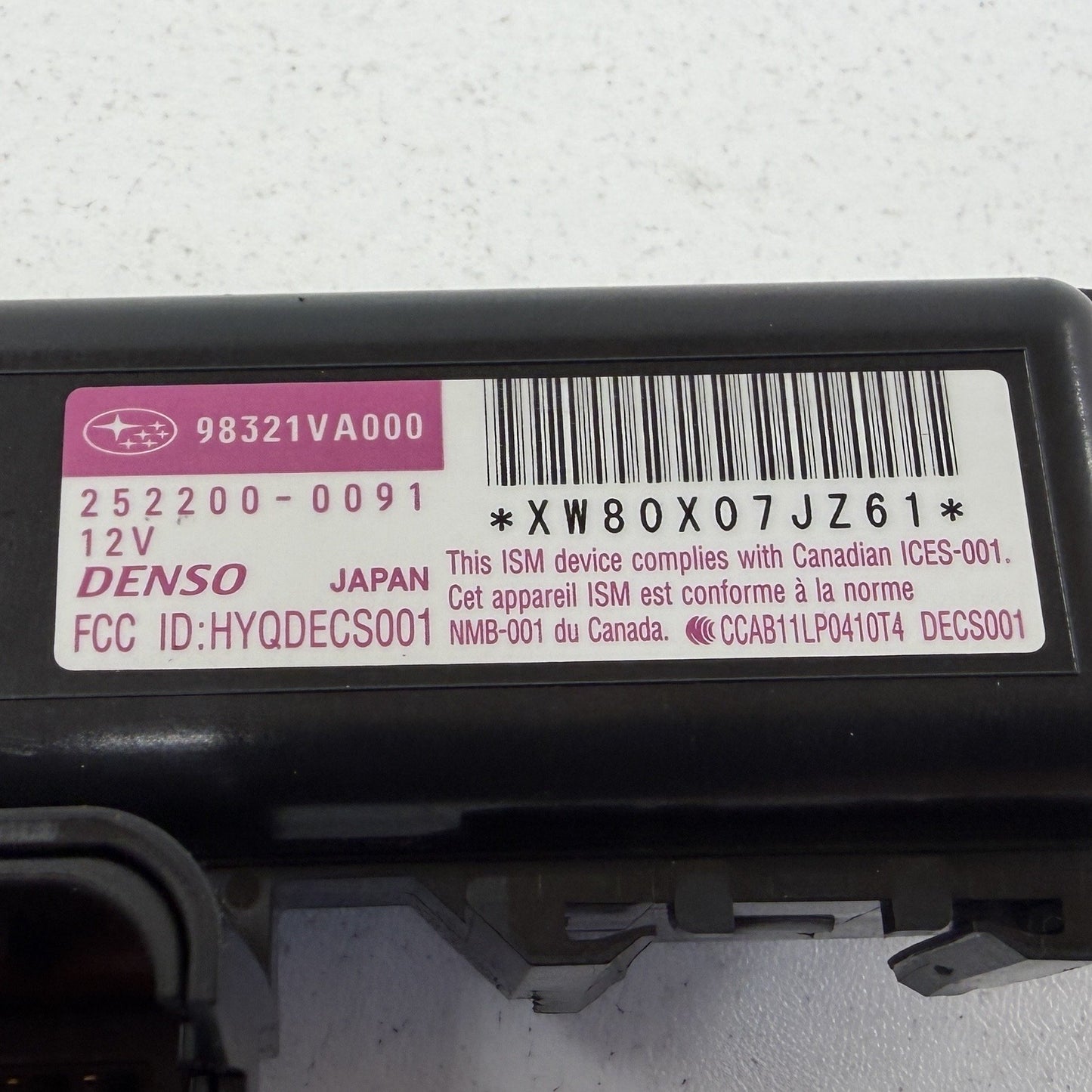 2015-2021 Subaru WRX Or STI Right Front Seat Occupant Detection Sensor OEM