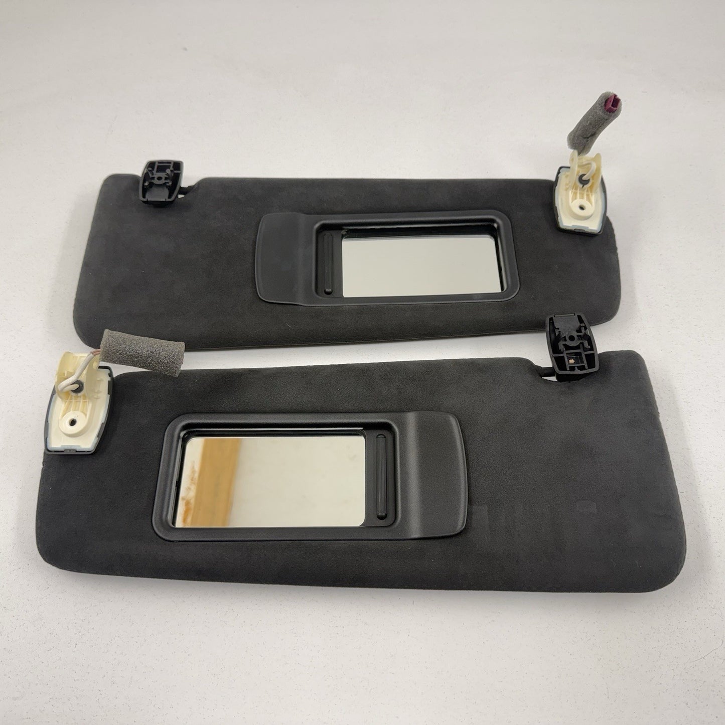 12-16 BMW M5 F10 Left & Right Sunvisor Sun Visor Shade Pair Alcantara Suede OEM