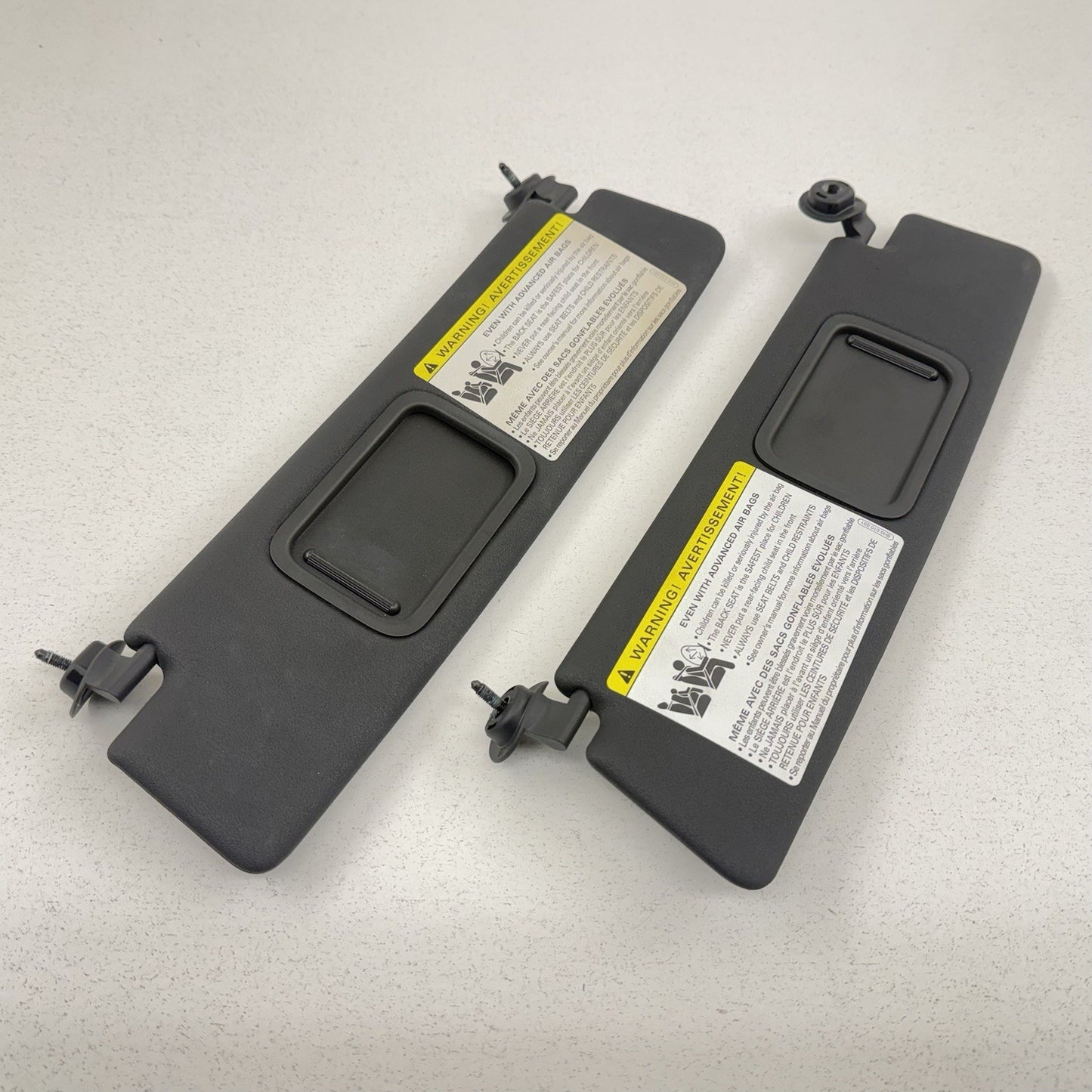 08-15 Audi TT Convertible Sunvisor Sun Visor Shade Pair Left & Right Black OEM