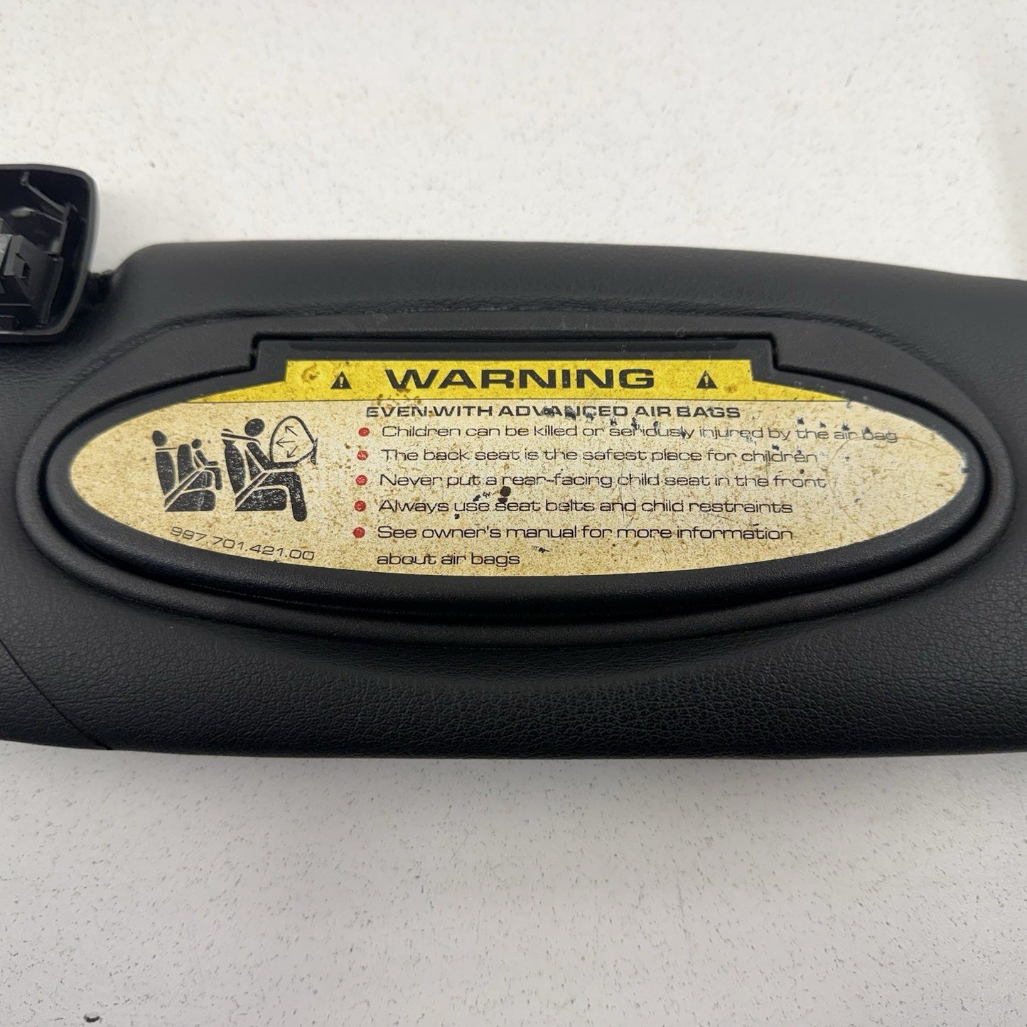 05-12 Porsche 911 997 Cabriolet Sunvisor Sun Visor Shade Pair Black OEM