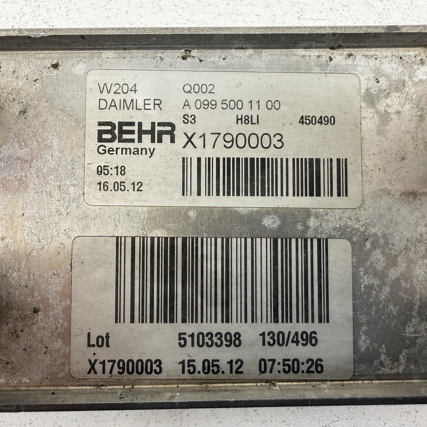 12-14 Mercedes W204 C250 Transmission Oil Cooler Radiator 0995001100 OEM