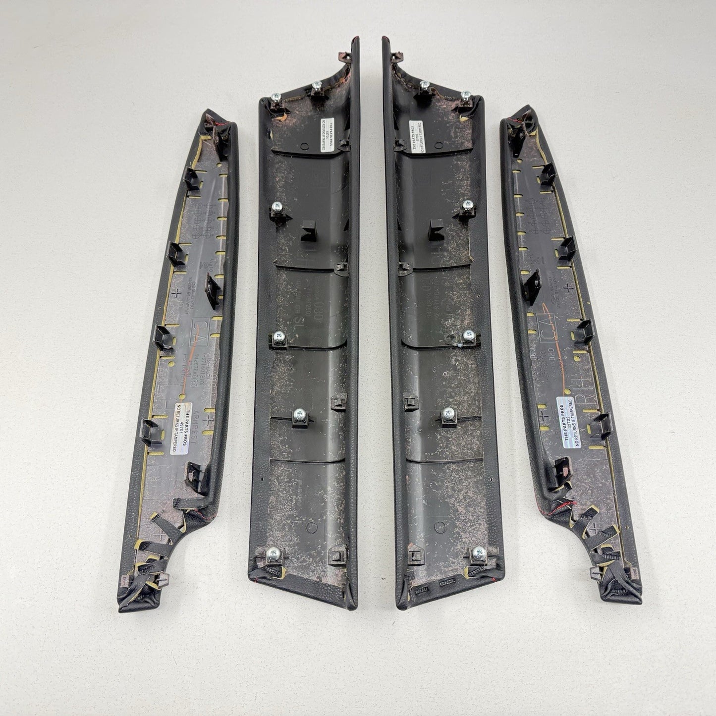 13-16 Subaru BRZ Interior Door Panel Upper & Lower Arm Rest Trim Set Leather OEM