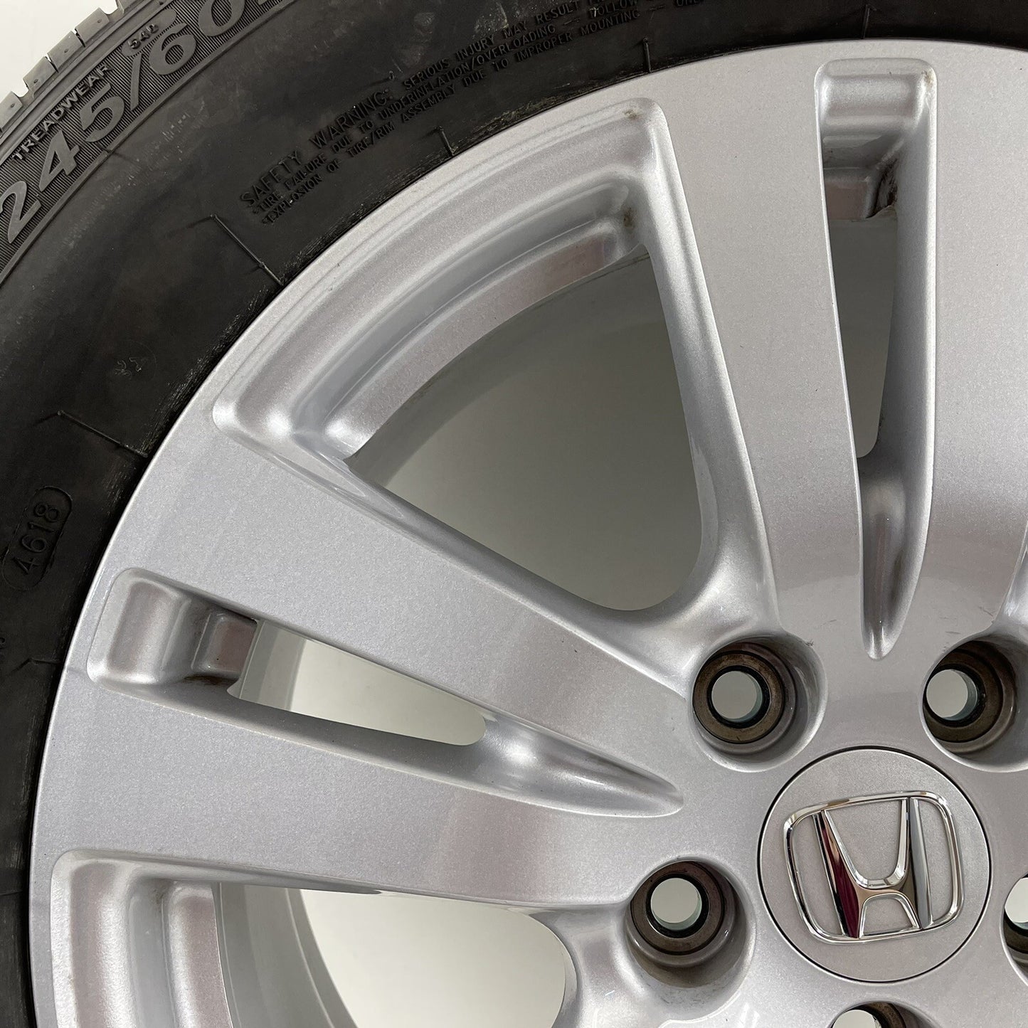 16-20 HONDA PILOT WHEEL RIM W/ TIRE 18x8 +55 OFFSET FACTORY OEM
