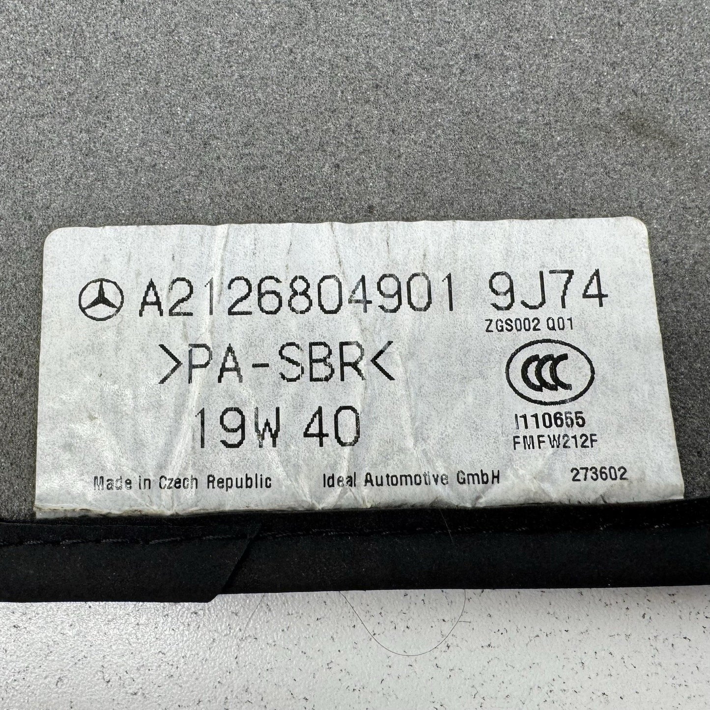 12-18 Mercedes W218 CLS550 Floor Mat Set Front & Rear Black Factory OEM