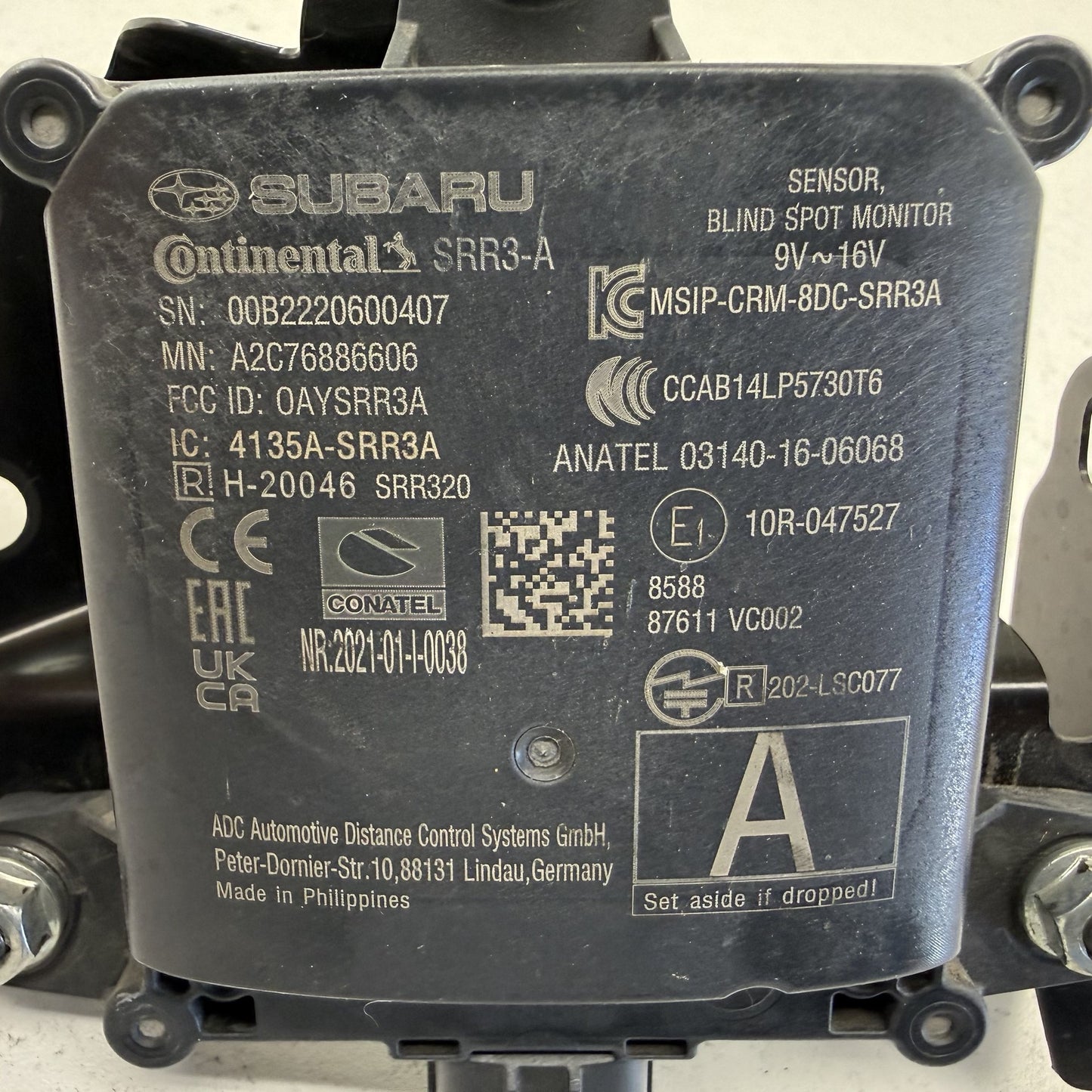 2022-2024 Subaru WRX Driver Left Rear Blind Spot Radar Sensor 87611VC002 OEM