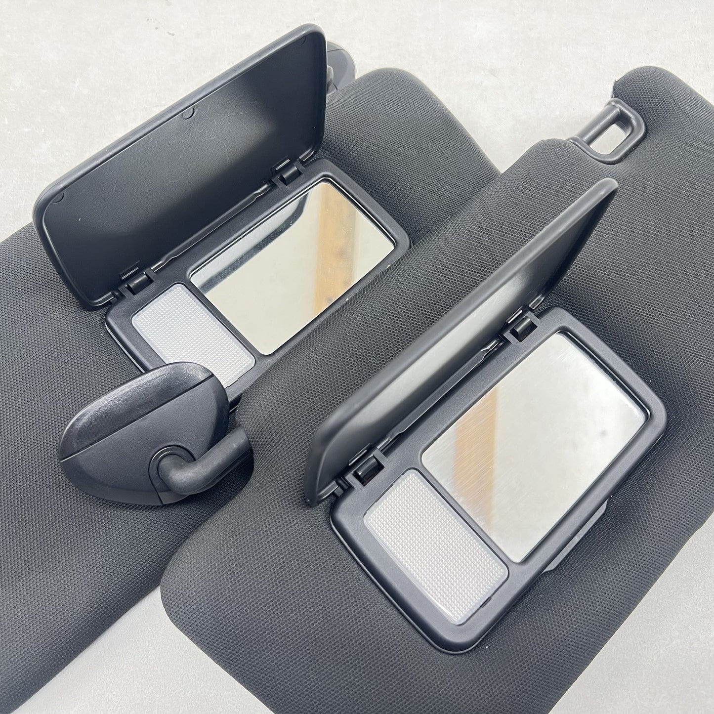 15-21 SUBARU WRX STI LEFT AND RIGHT SUNVISOR SUN VISOR SHADE PAIR BLACK OEM