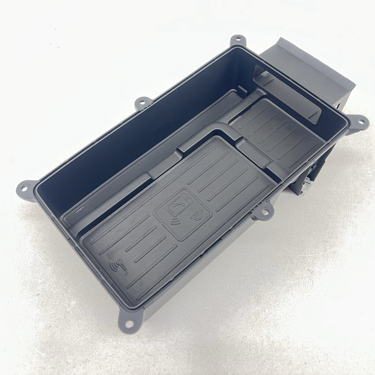 20-24 AUDI A4 CENTER CONSOLE WIRELESS CHARGE PHONE CHARGING W/ SURROUND TRIM OEM
