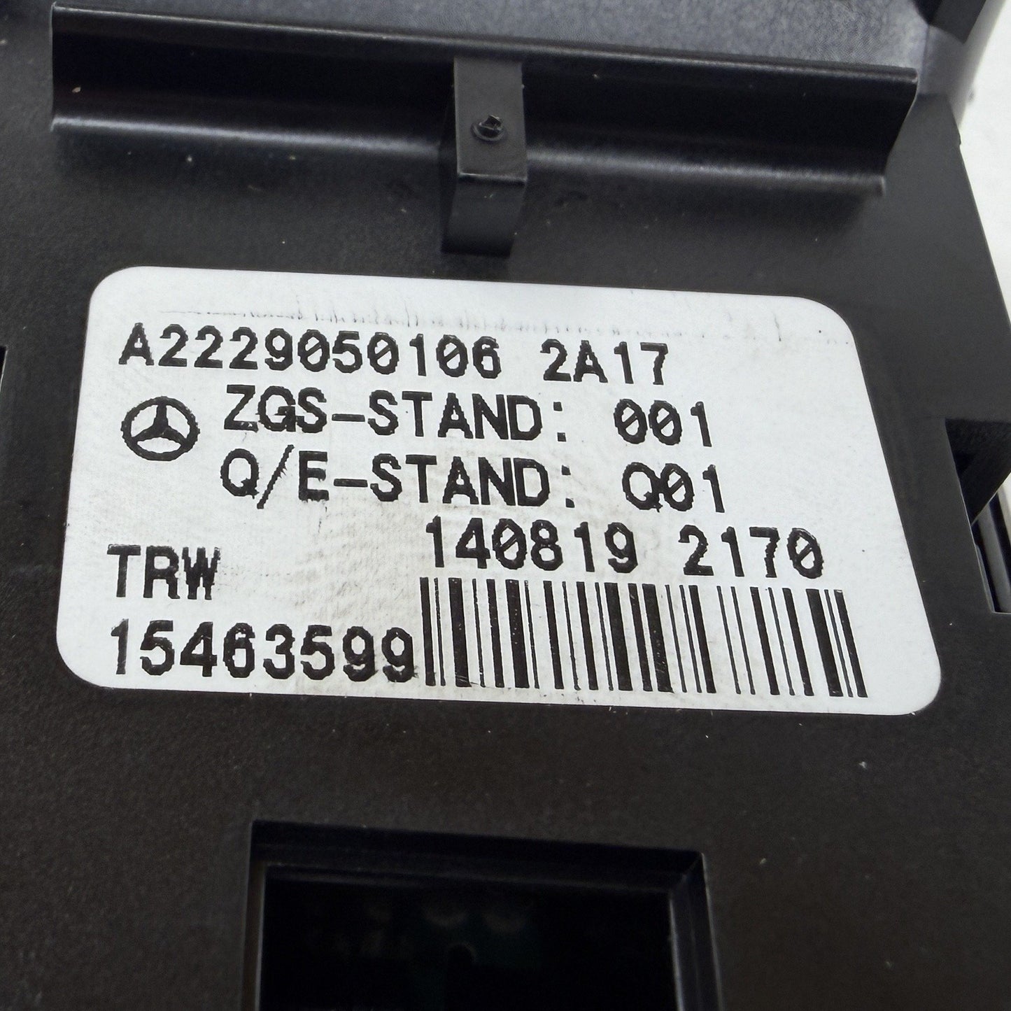 2014-2020 Mercedes-Benz S550 W222 Electronic Parking Brake Switch OEM