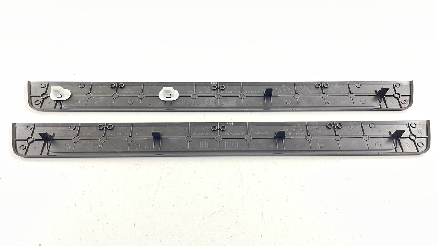 22-23 SUBARU BRZ LEFT RIGHT DOOR STEP SILL SCUFF PLATE TRIM PANEL PAIR OEM