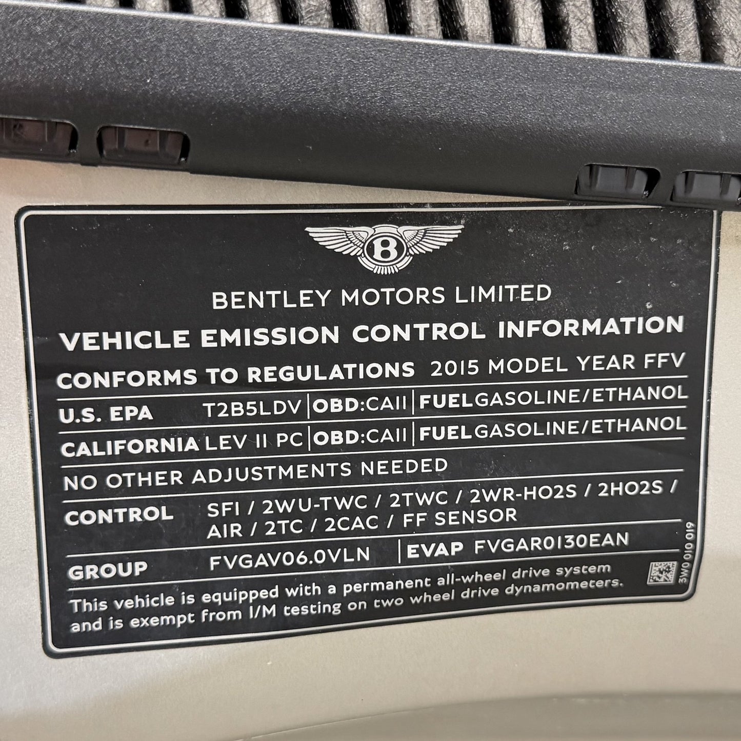 2014-2018 Bentley Flying Spur Front Hood Panel Complete W/ Hinges Silver OEM