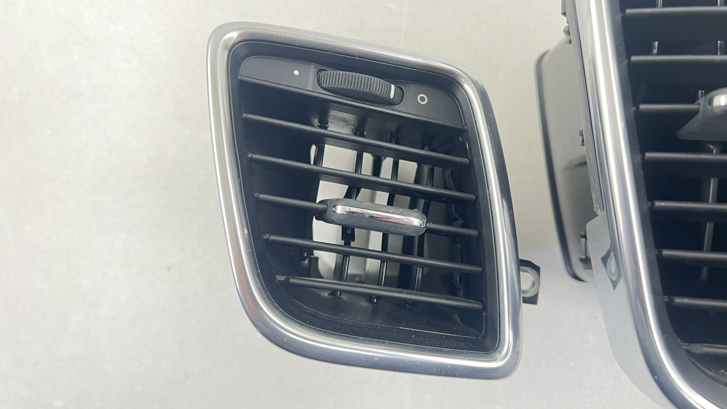 10-16 PORSCHE PANAMERA FRONT LEFT AND RIGHT DASH AIR VENT GRILL TRIM SET OEM