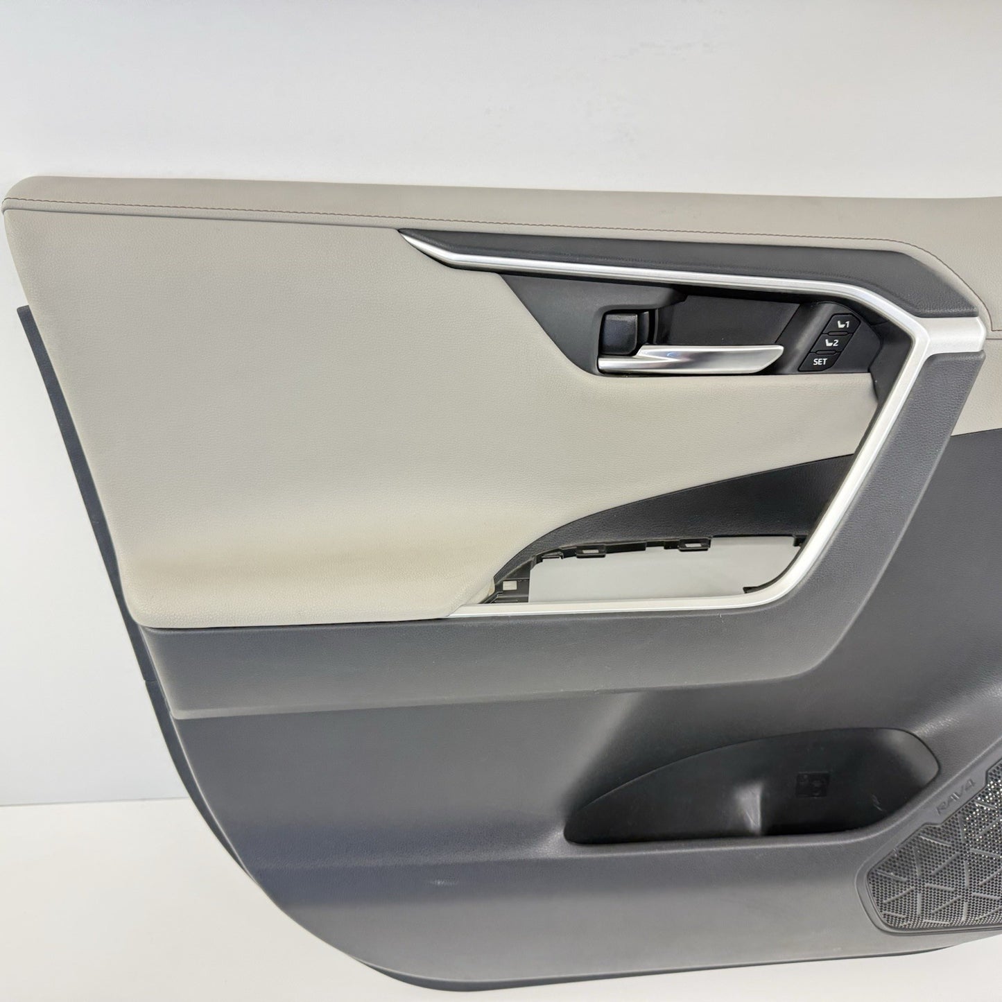 19-25 Toyota RAV4 Driver Left Front Door Panel Interior Trim Gray Leather OEM