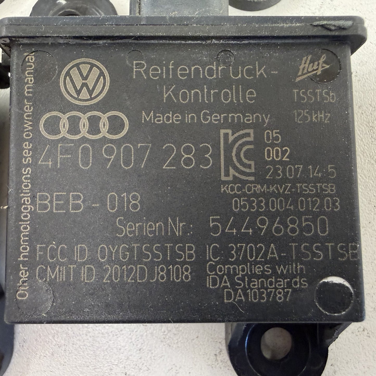 14-18 Bentley Flying Spur TPMS Tire Pressure Monitor Module Set 4F0907283 OEM