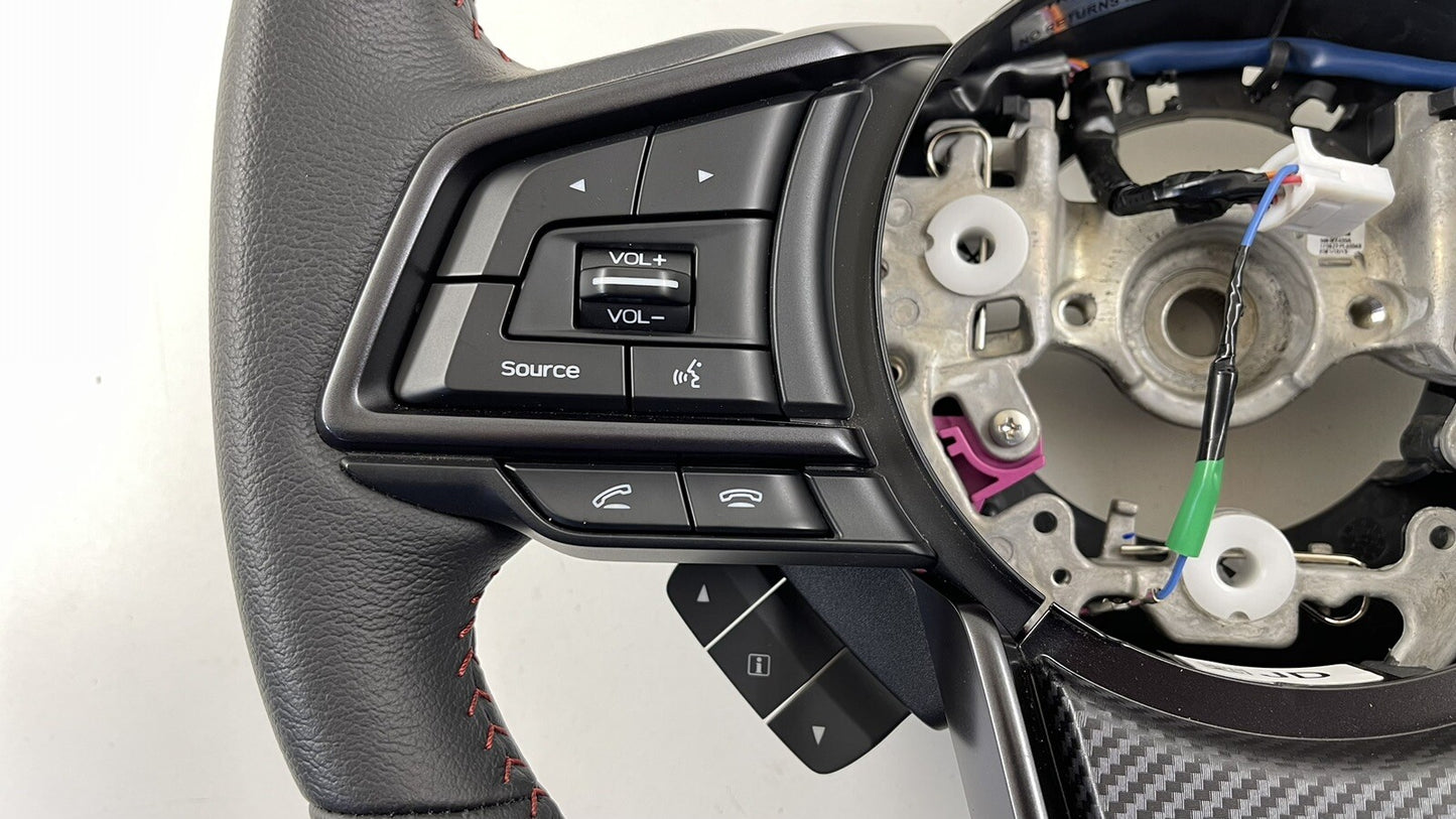 22-26 Subaru WRX Driver Steering Wheel With Paddle Shifters Leather Black OEM