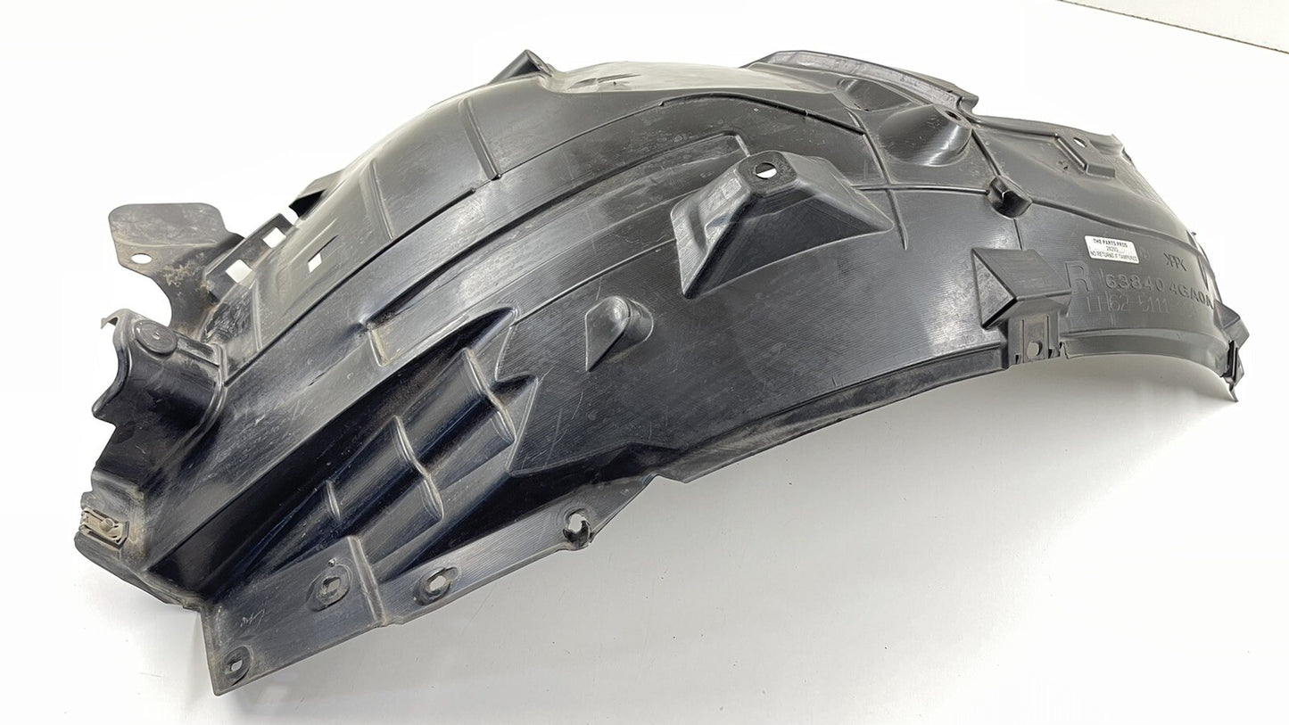 14-22 INFINITI Q50 RIGHT FRONT REARWARD FENDER LINER SPLASH GAURD SHIELD OEM
