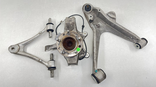 01-04 CORVETTE C5 Z06 LEFT FRONT SPINDLE KNUCKLE HUB WITH CONTROL ARM SET OEM