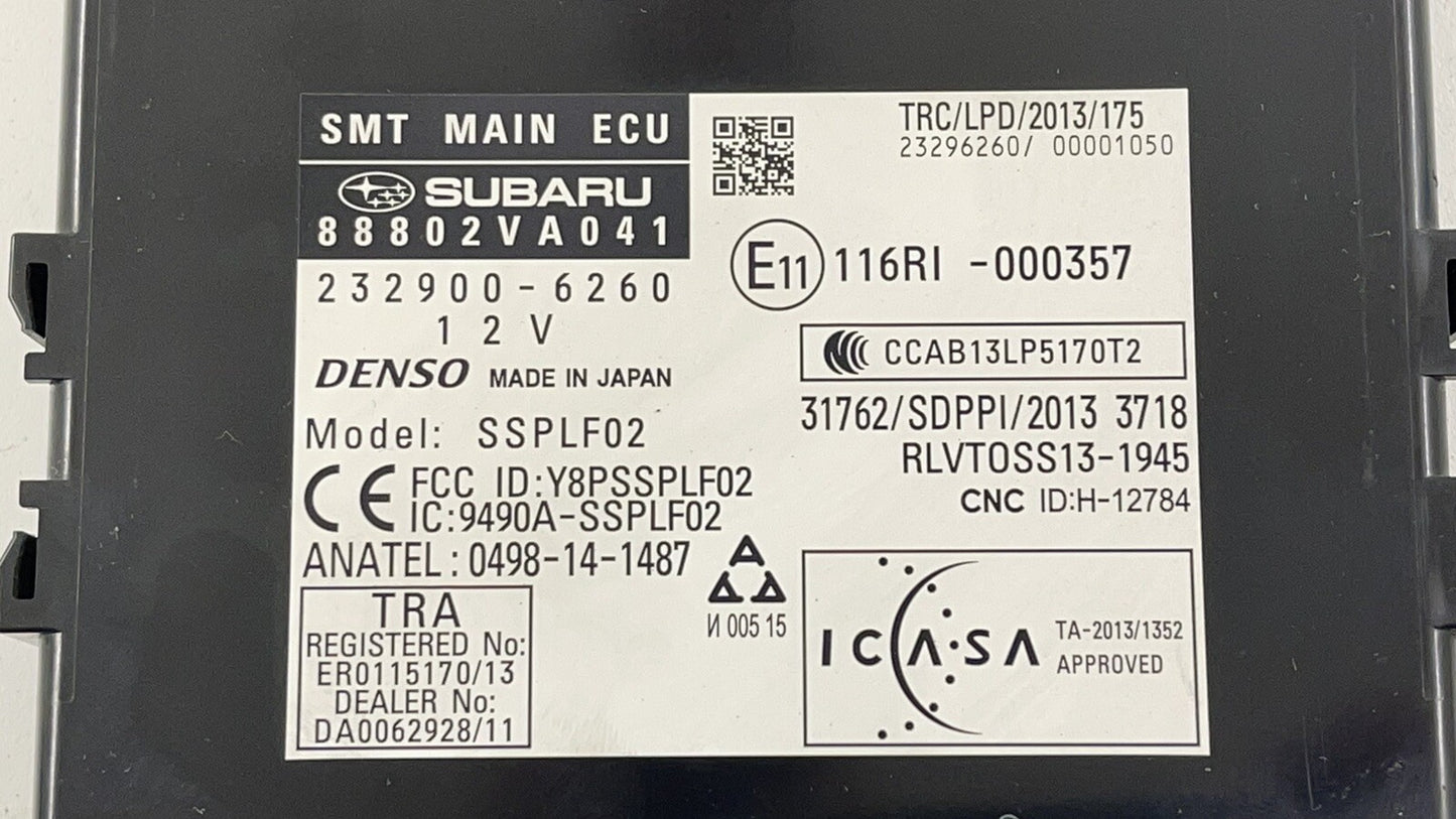 2017 SUBARU WRX SMT MAIN ECU KEYLESS ACCESS CONTROL MODULE 88802VA041 OEM