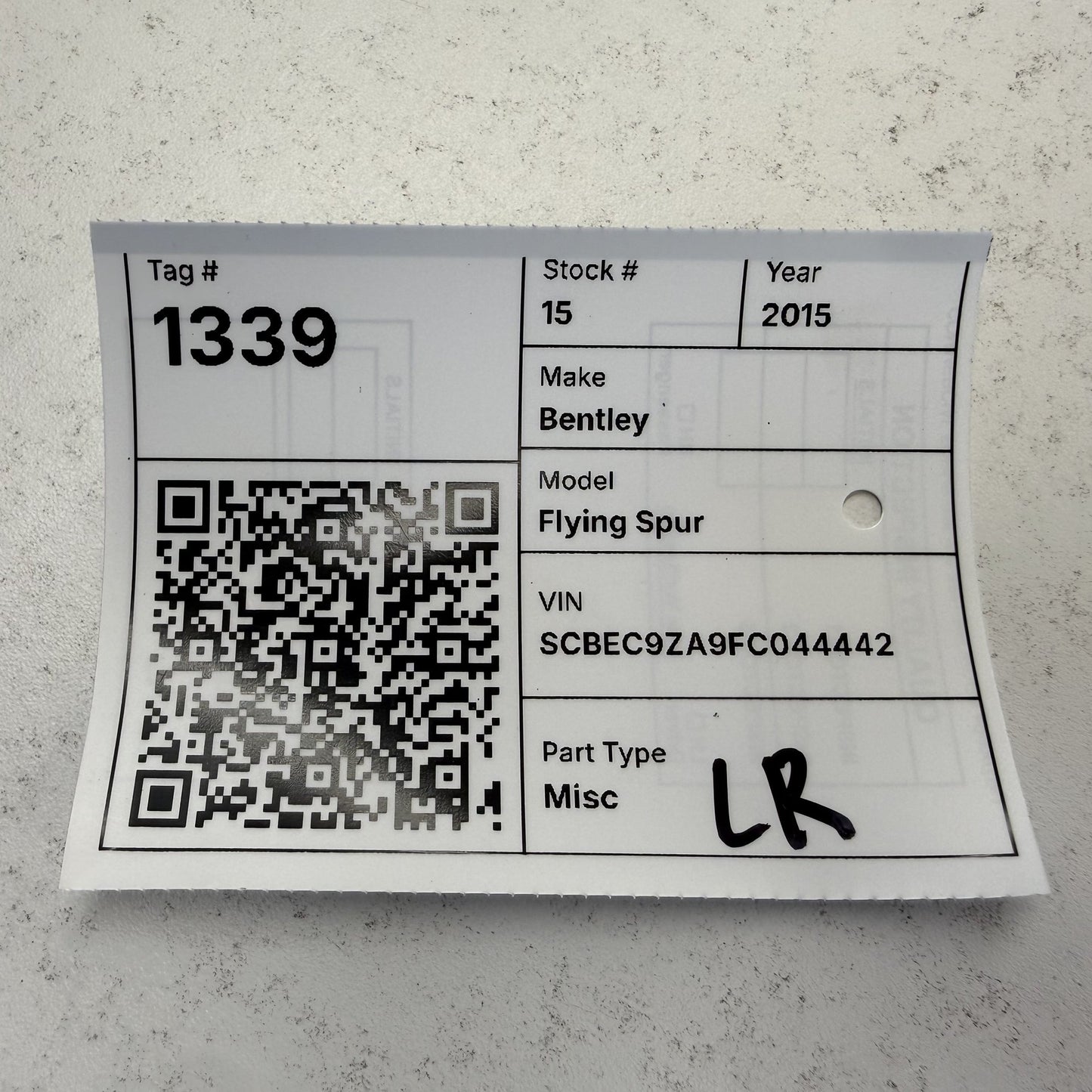 2014-2018 Bentley Flying Spur Driver Left Rear Door Control Module 4W0959795 OEM