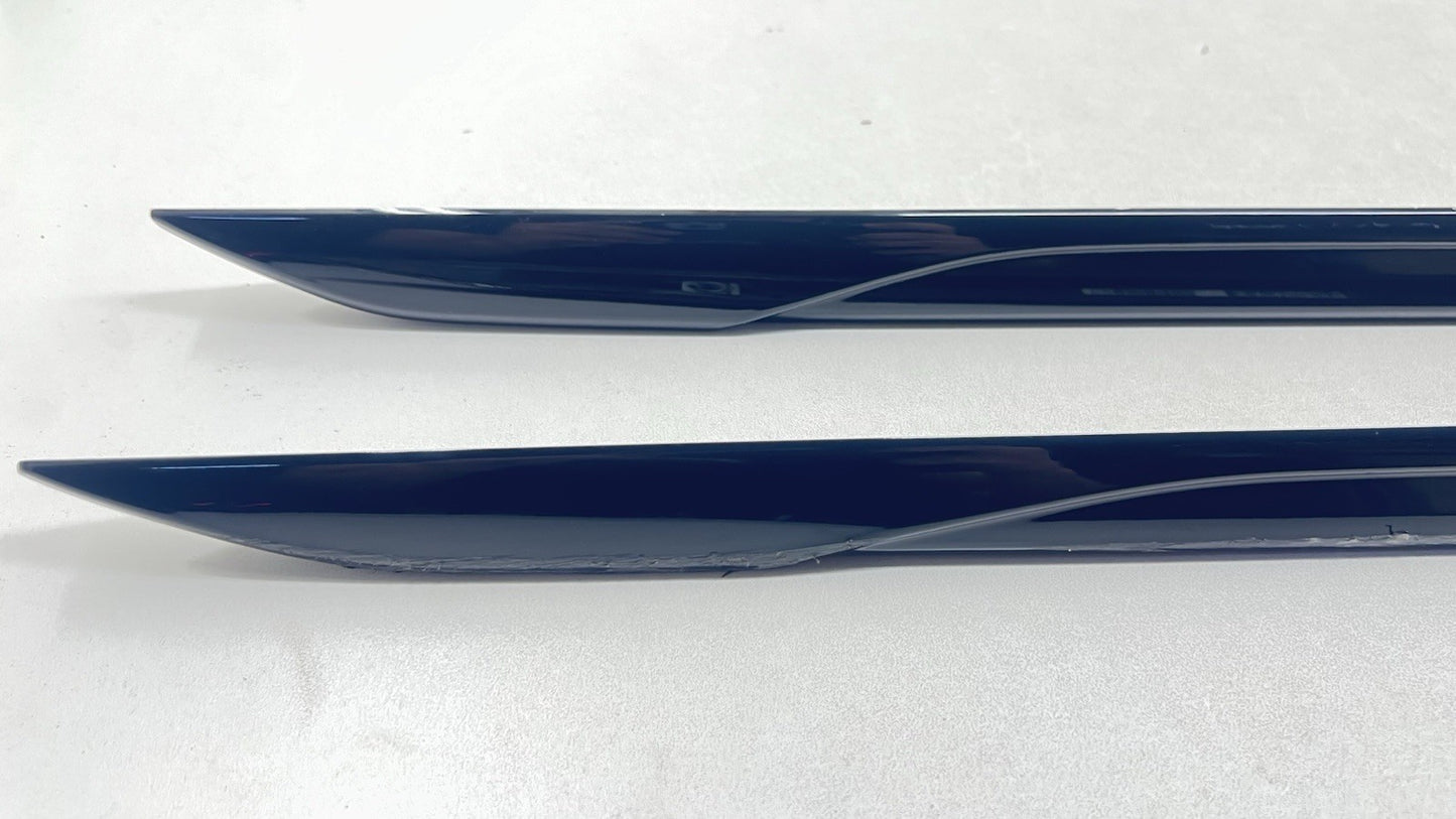 18-24 AUDI A4 S-LINE LEFT AND RIGHT SIDE SKIRT ROCKER PANEL EXTENSION PAIR OEM