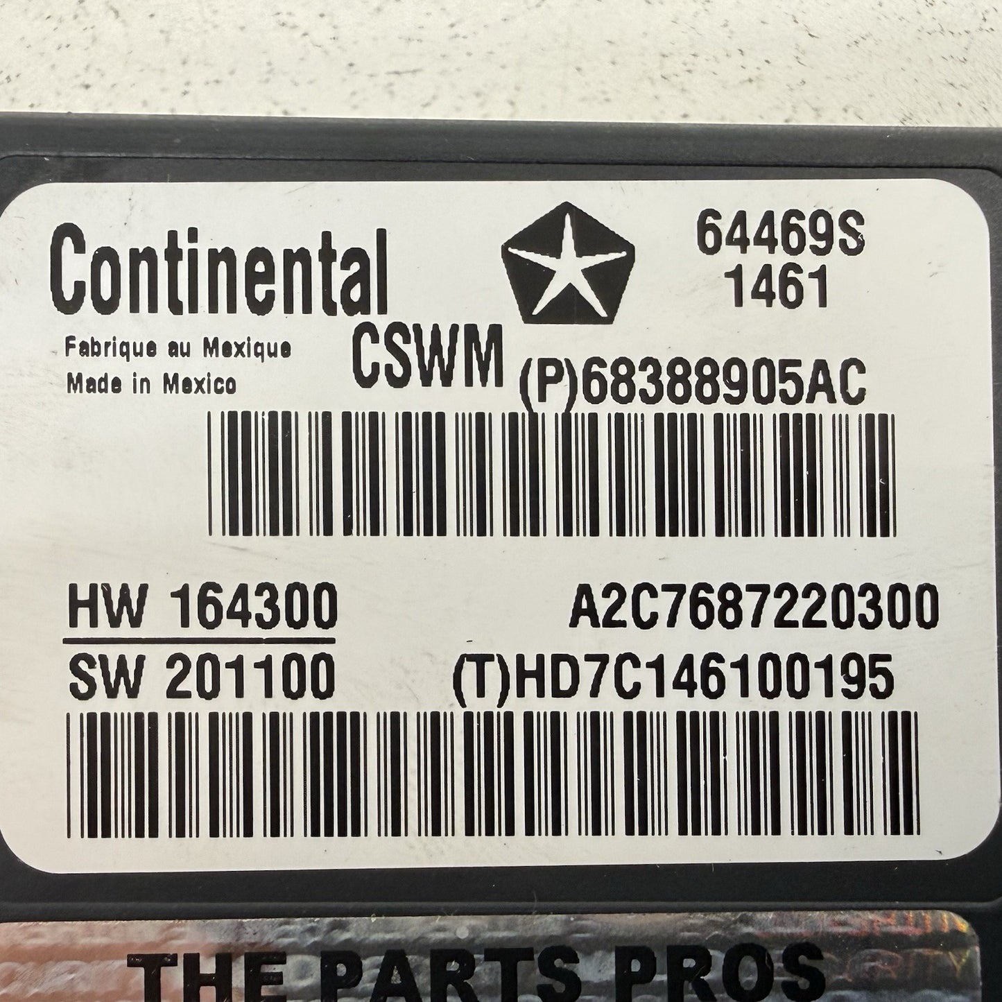 19-22 Ram 2500 3500 Driver Left Front Heated Seat Control Module 68388905AC OEM