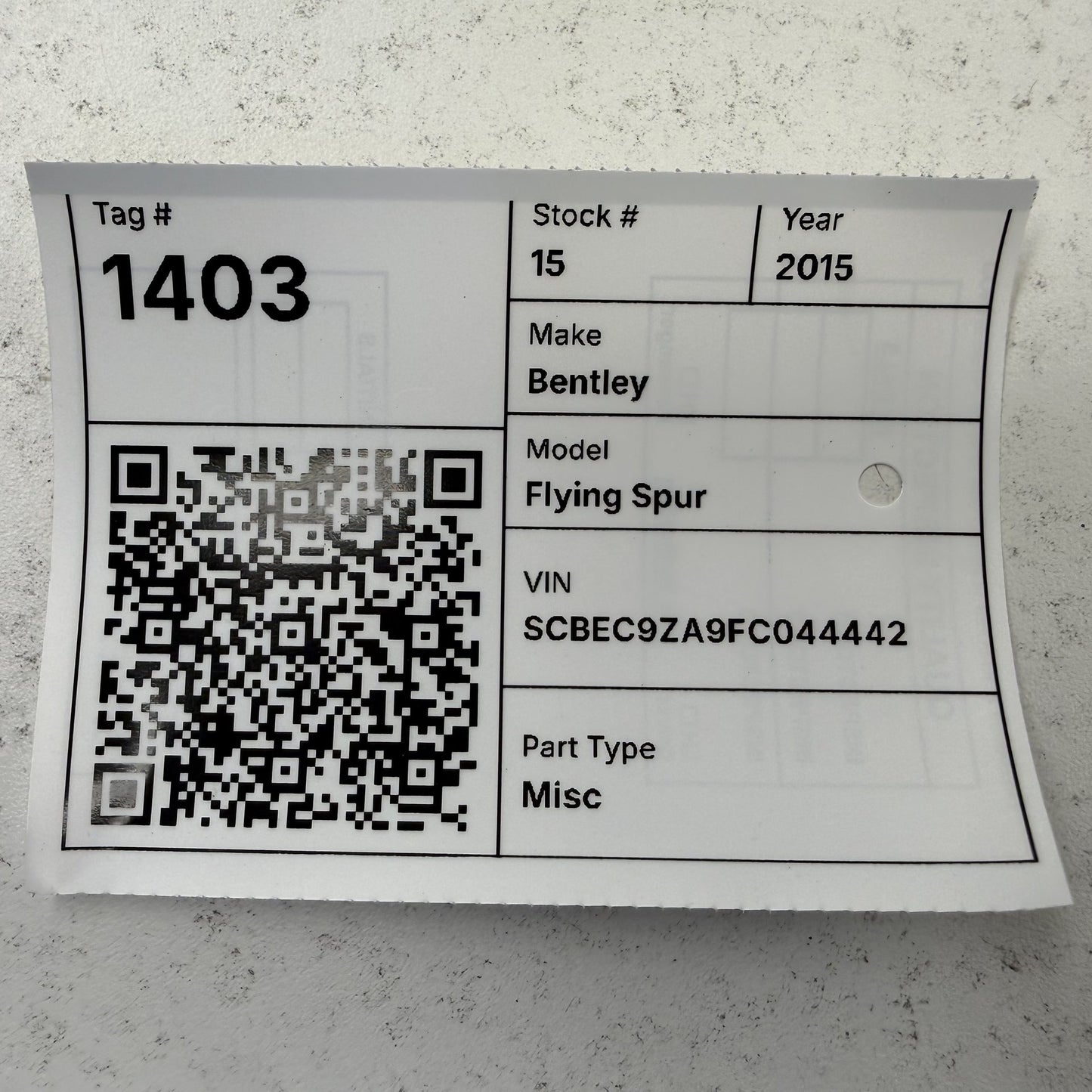 2014-2018 Bentley Flying Spur Negative Battery Terminal Ground Cable Sensor OEM