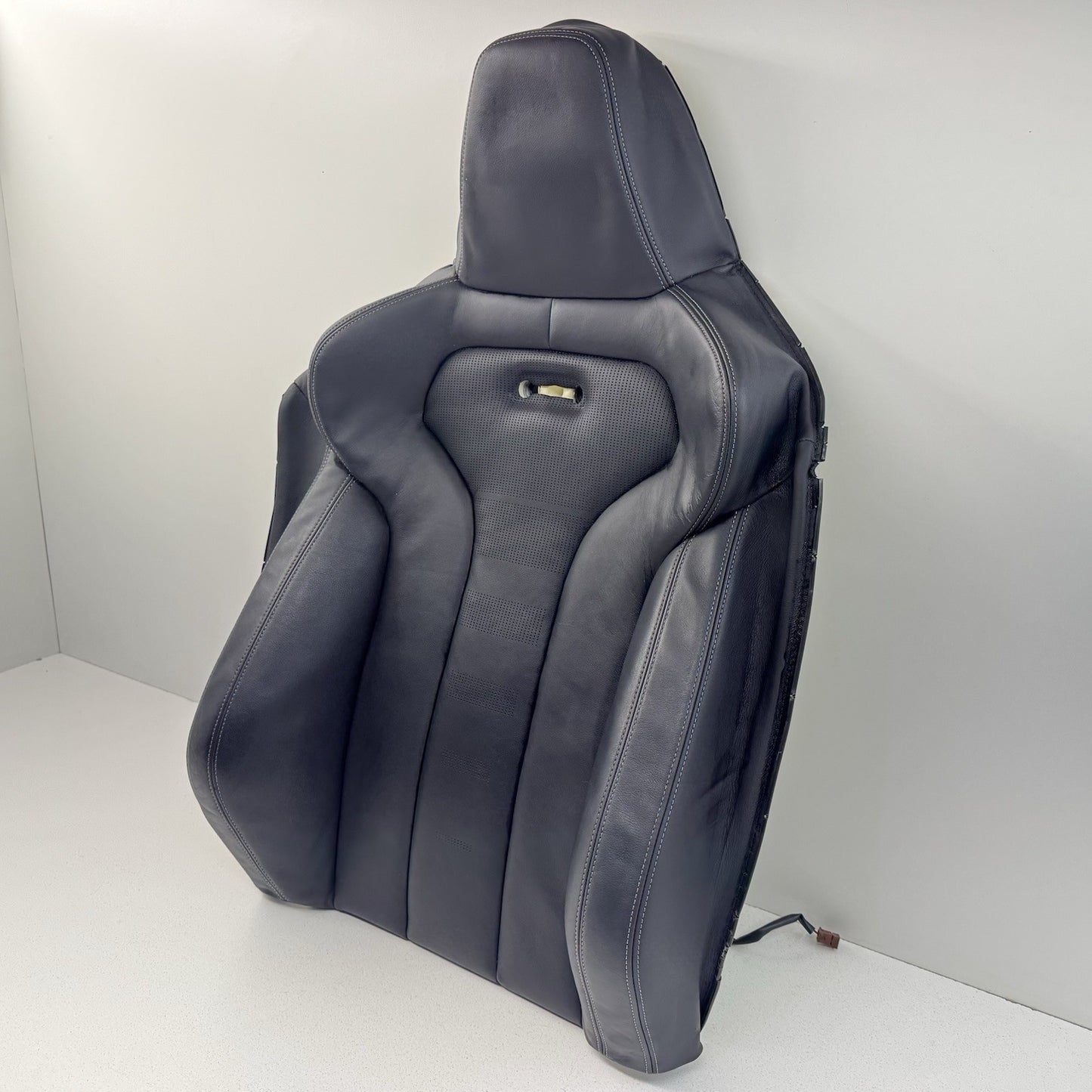 15-18 BMW F80 M3 Right Front Upper Sport Seat Cushion Cover Leather Black OEM