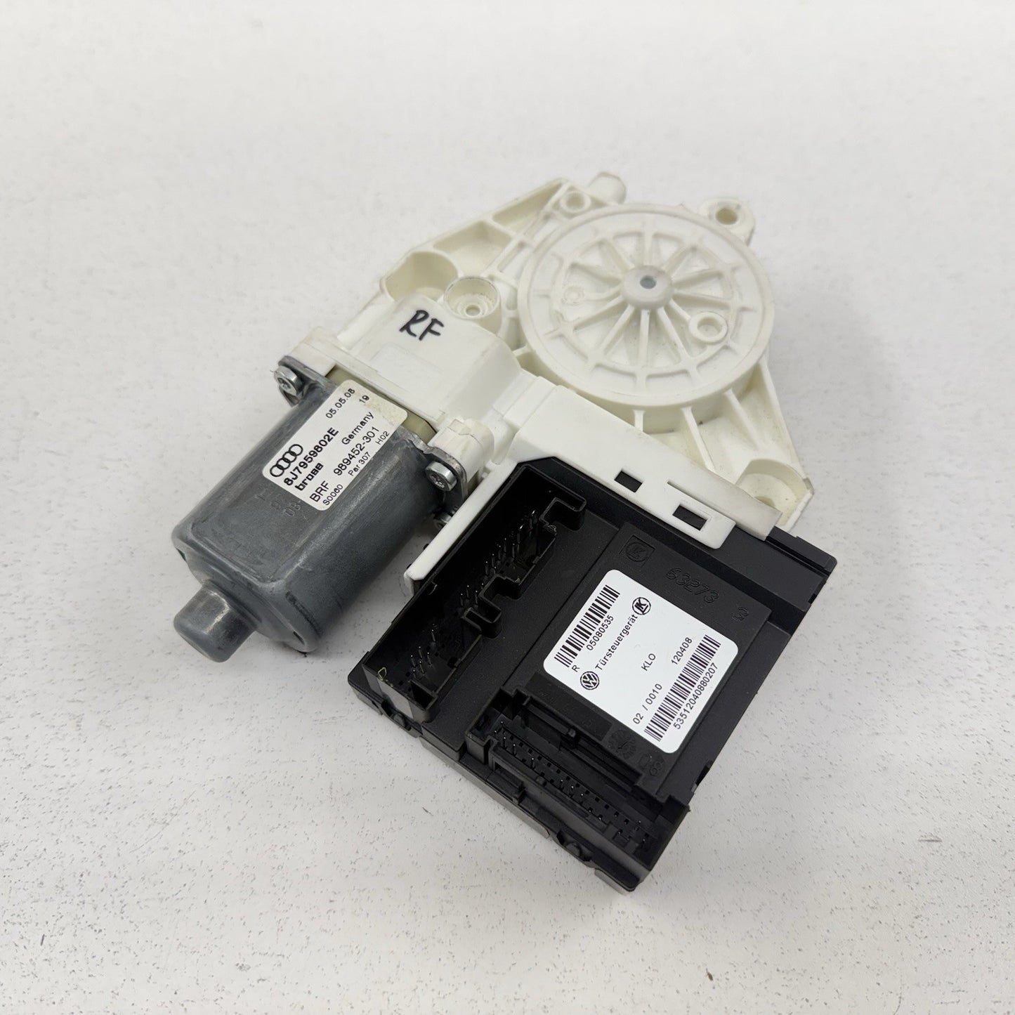 08-15 Audi TT Roadster Passenger Right Window Regulator Motor 8J7959802E OEM