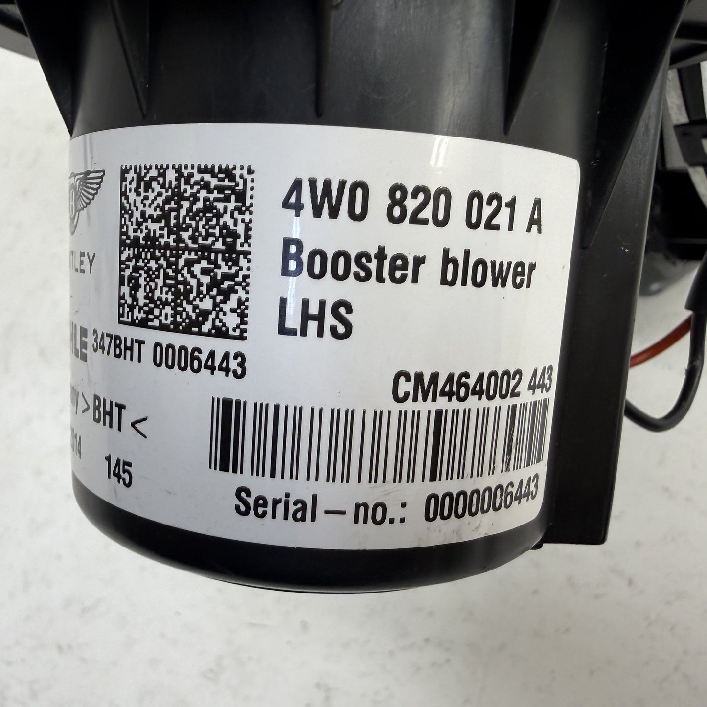 2014-2018 Bentley Flying Spur Left AC Air Booster Blower Motor W/ Resistor OEM