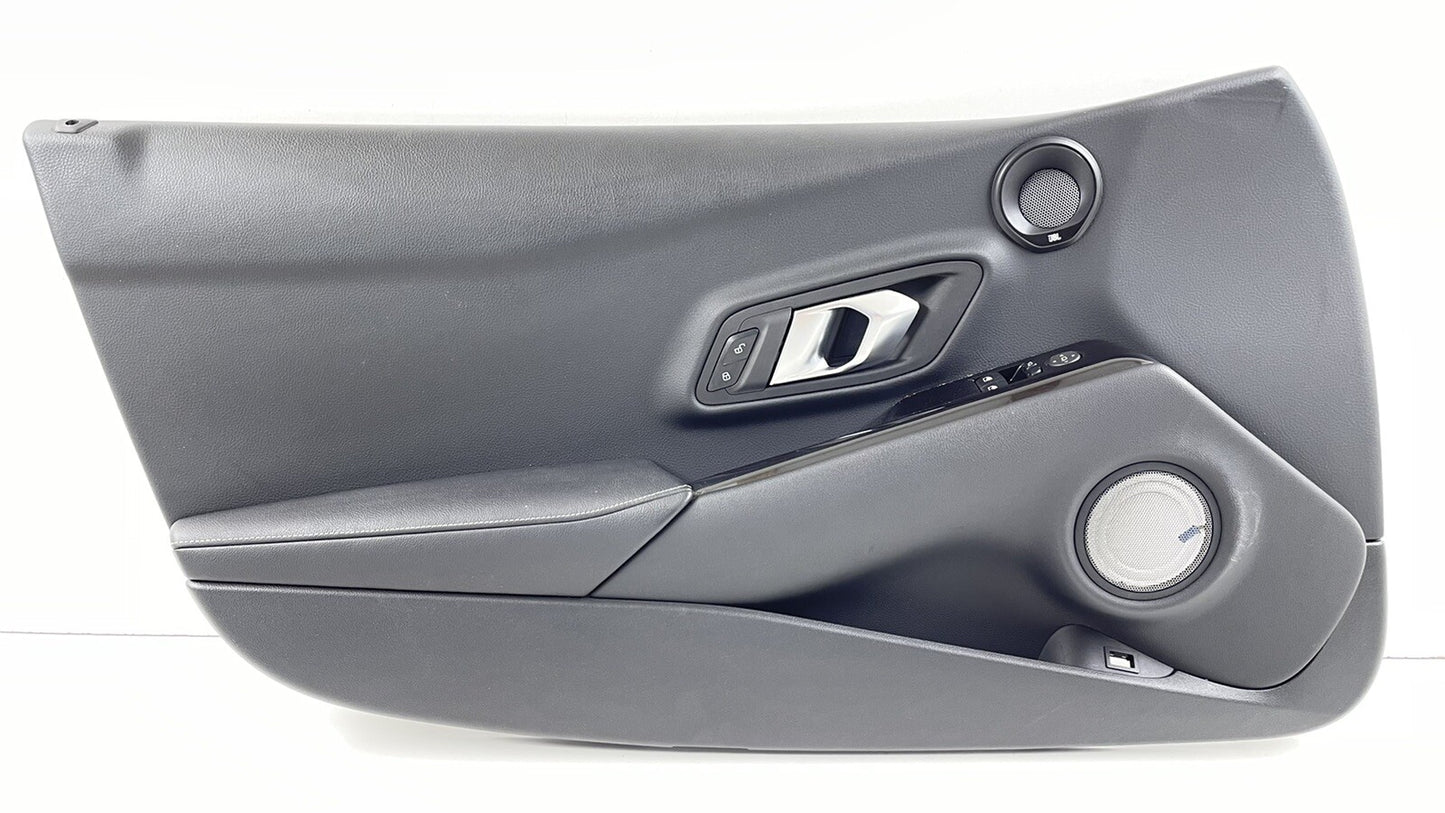 20-23 TOYOTA SUPRA LEFT FRONT DOOR PANEL INTERIOR TRIM W/ WINDOW SWITCH OEM