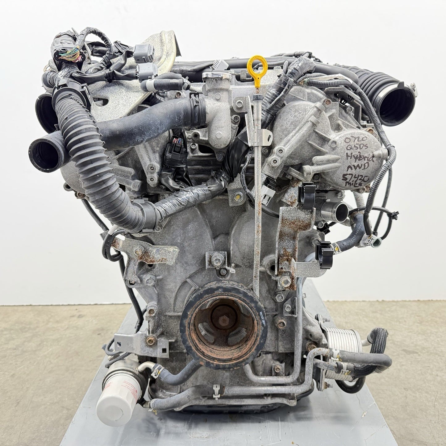 14-18 Infiniti Q50 Hybrid 3.5L VQ35HR AWD Complete Engine Motor 57K Miles OEM
