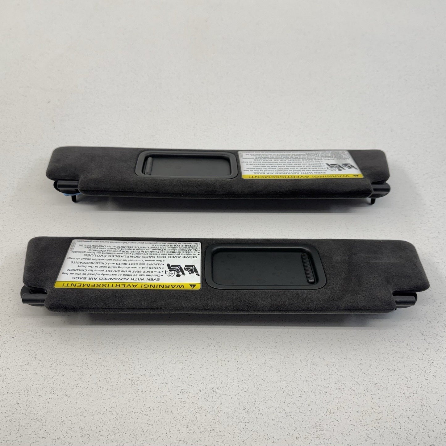 17-23 Audi R8 Sunvisor Sun Visor Shade Pair Left & Right Suede Black OEM