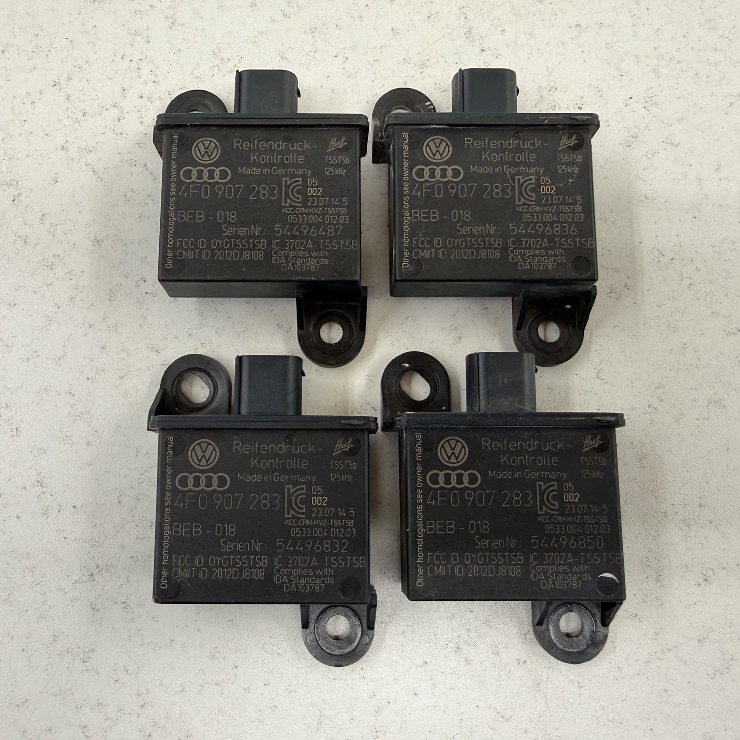 14-18 Bentley Flying Spur TPMS Tire Pressure Monitor Module Set 4F0907283 OEM