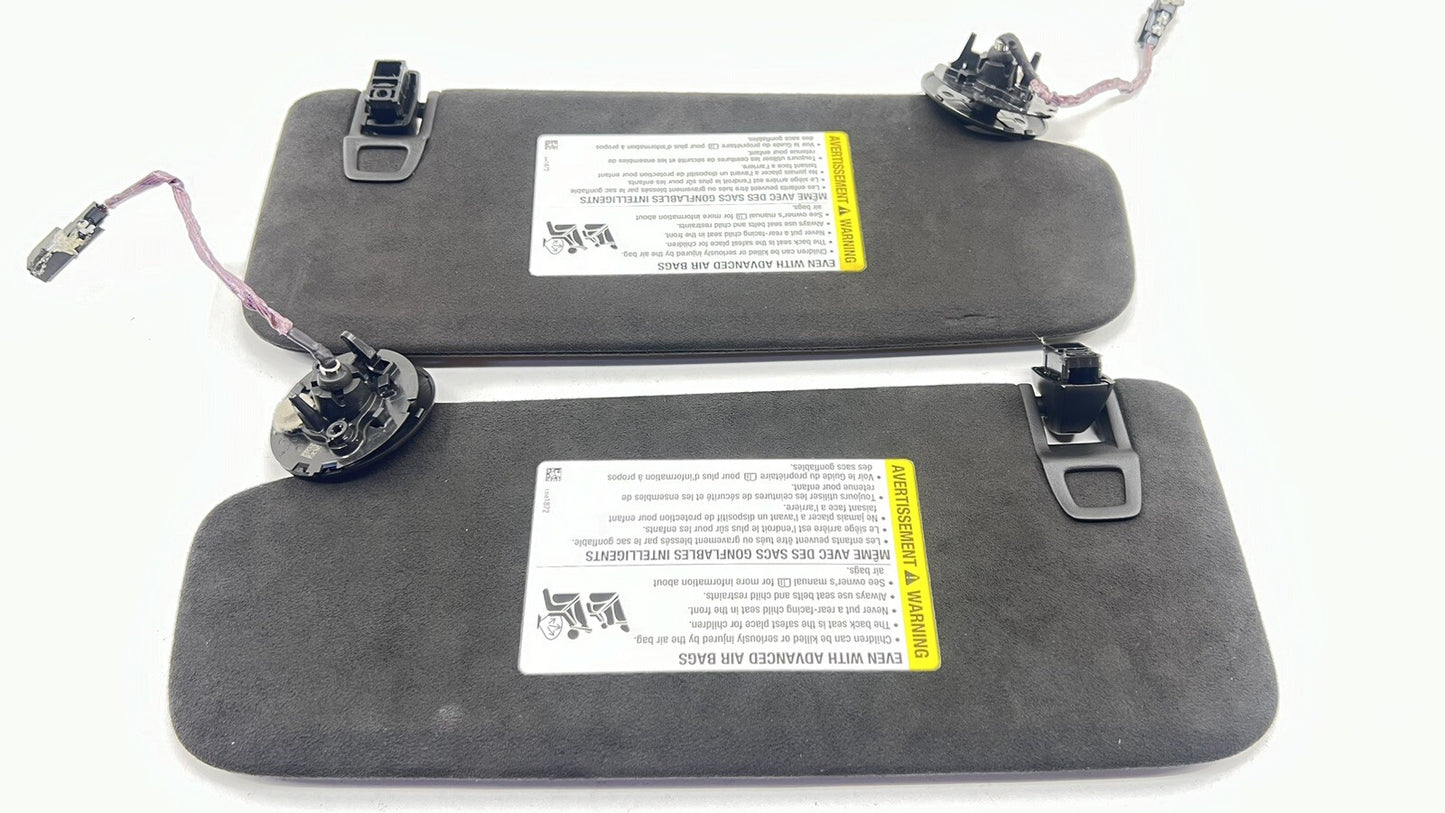 22-24 CADILLAC CT4 V BLACKWING LEFT & RIGHT SUNVISOR SUN VISOR PAIR SUEDE OEM