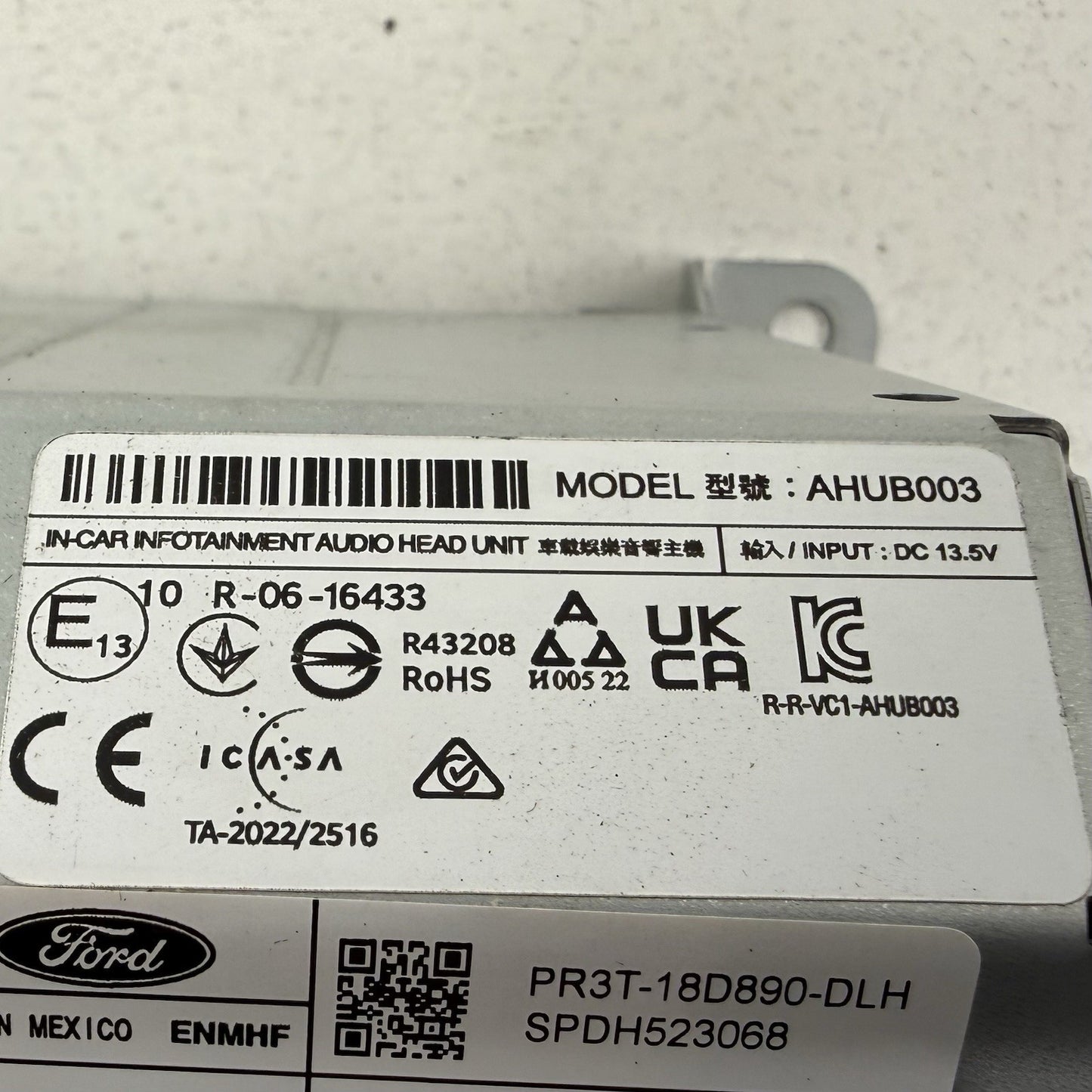 24-25 Ford Mustang Sync 4 AM FM HD Radio Audio Receiver PR3T-18D890-DLH OEM