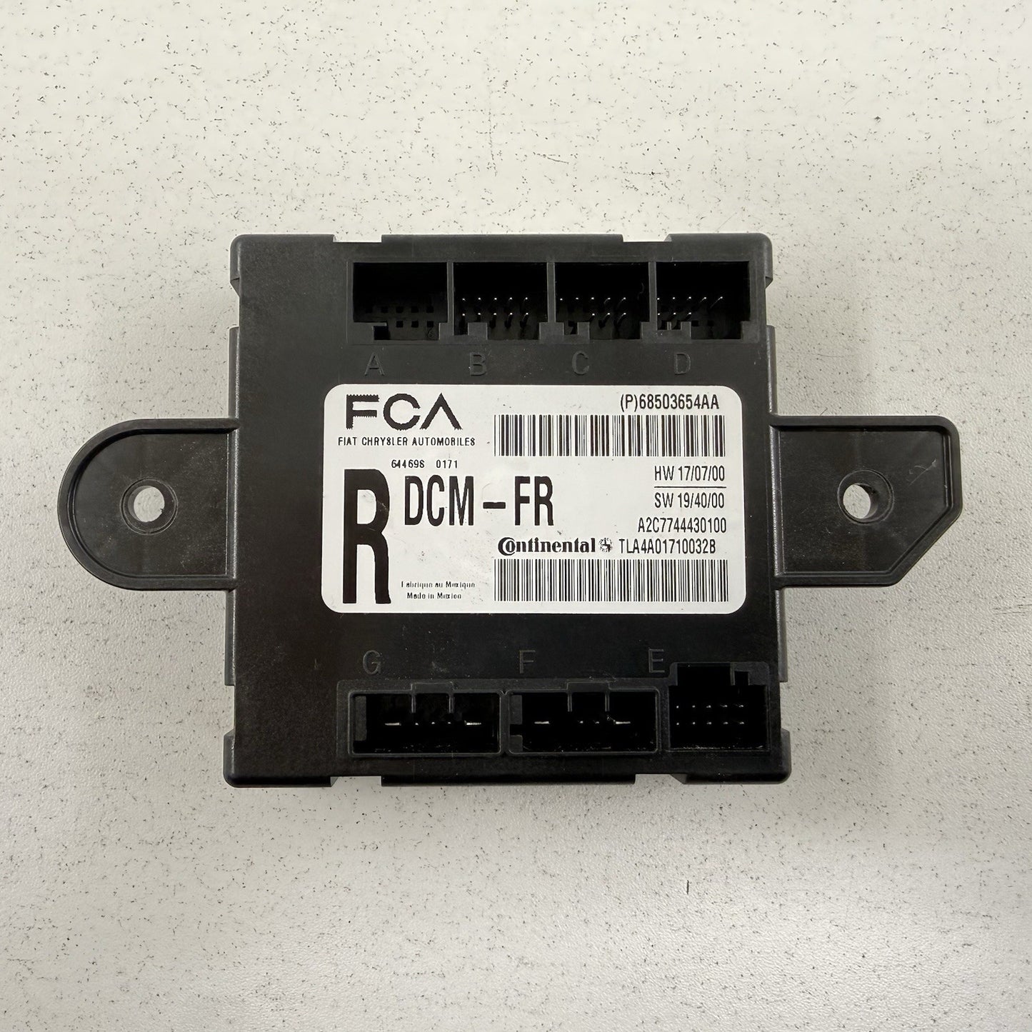 20-21 Dodge Challenger Passenger Right Door Control Module 68503654AA OEM