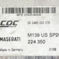 03-12 MASERATI QUATTROPORTE CDC SUSPENSION CONTROL MODULE 224 350 OEM