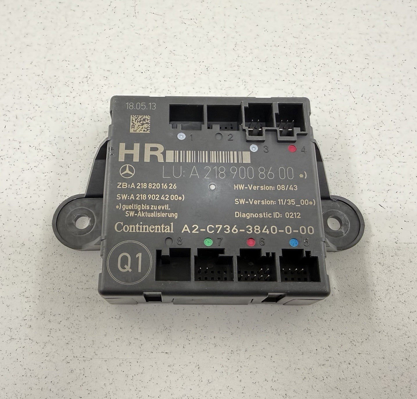 10-16 Mercedes W212 E350 Passenger Right Rear Door Control Module 2189008600 OEM