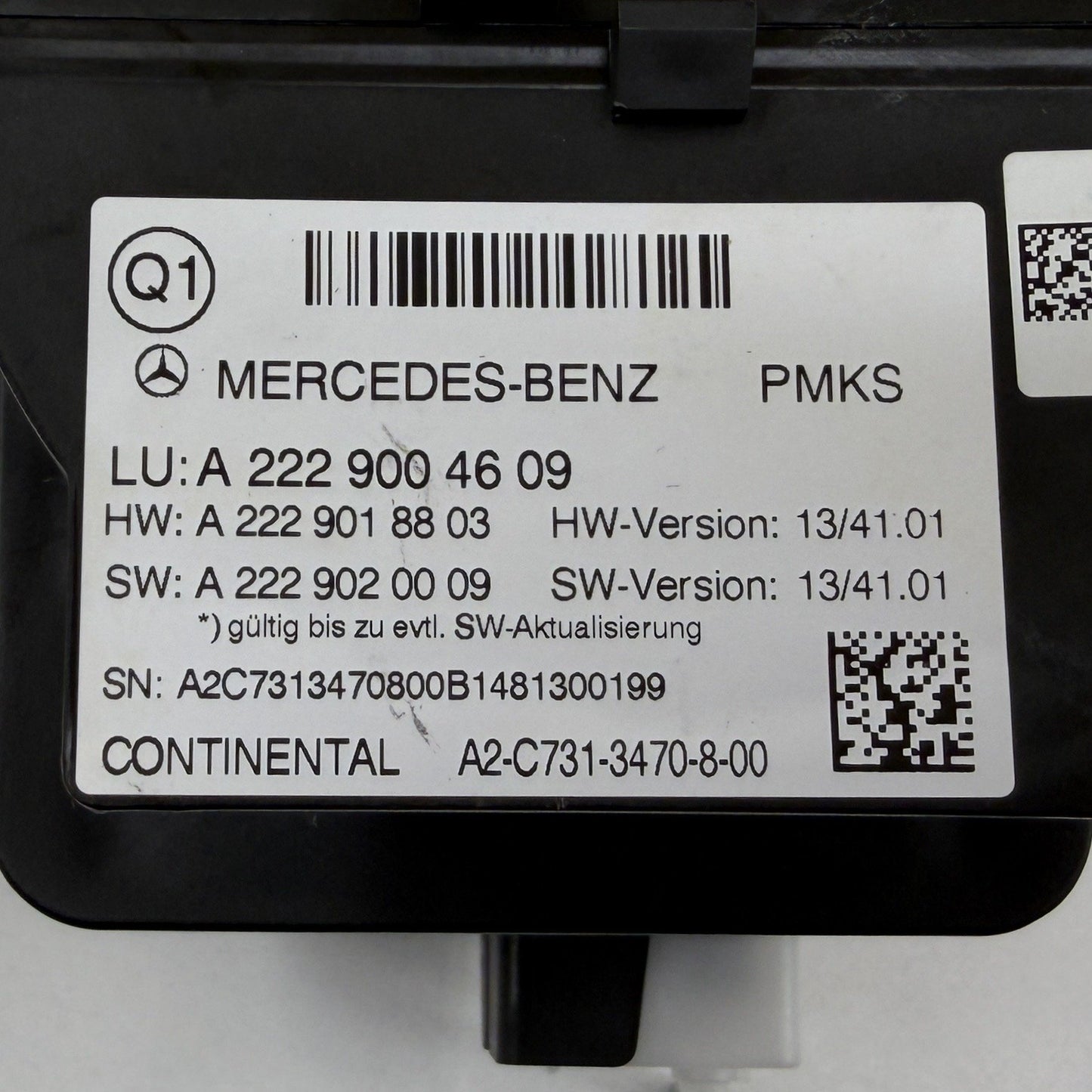 2014-2017 Mercedes-Benz S550 W222 Dynamic Seat Air Vacuum Pump 2229004609 OEM