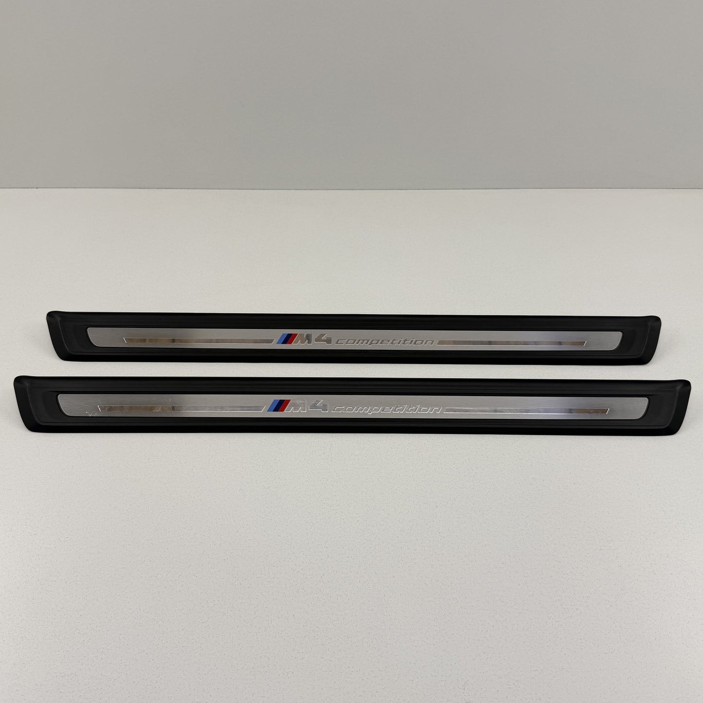 2021-2026 BMW M4 Competition G82 Front Door Sill Scuff Plate Pair 8085272 OEM