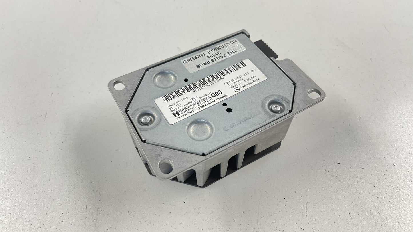 07-14 MERCEDES W212 W219 CLS E CLASS SUBWOOFER AMPLIFIER AMP HARMAN BECKER OEM
