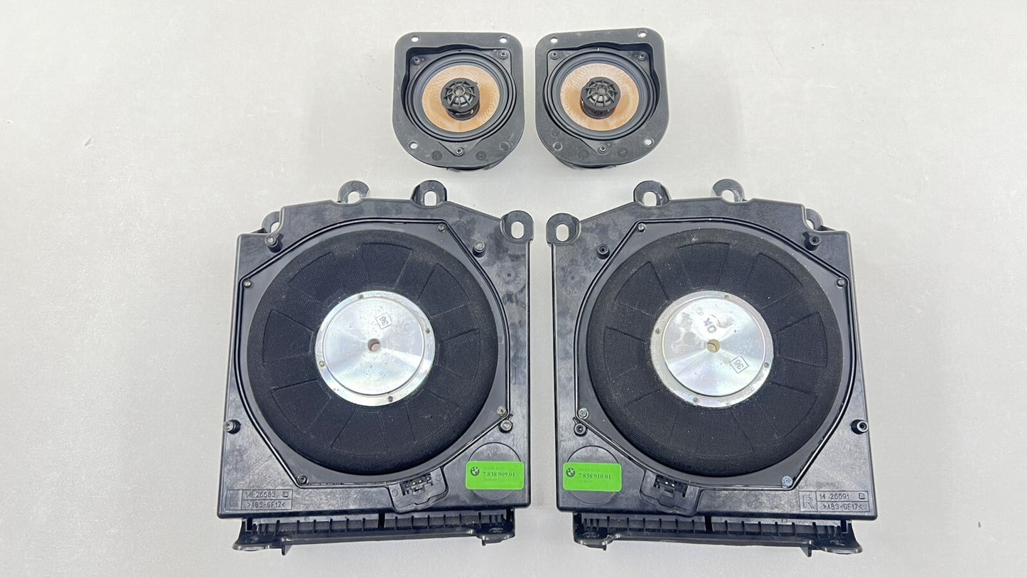 06-10 BMW M6 E63 E64 UNDER SEAT AND REAR SUBWOOFER TWEETER SPEAKER SET OF 4 OEM