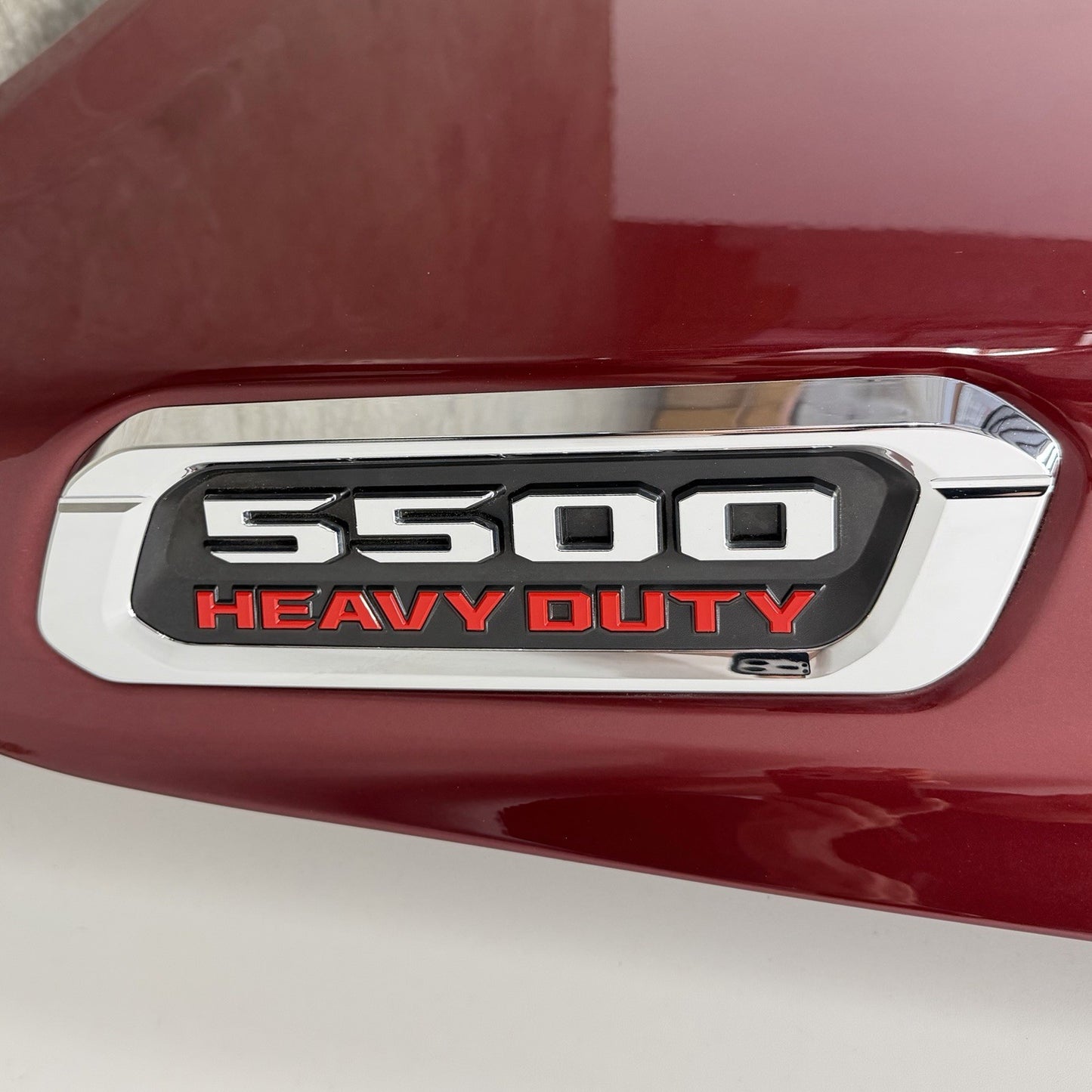 19-24 Ram 5500 Front Hood Panel Complete W/ Hinges & Side Emblems Velvet Red OEM