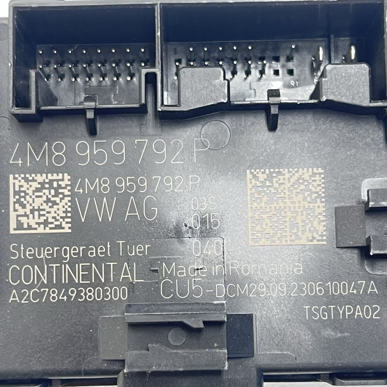 17-24 AUDI A4 S4 PASSENGER RIGHT FRONT DOOR CONTROL MODULE 4M8959792P OEM